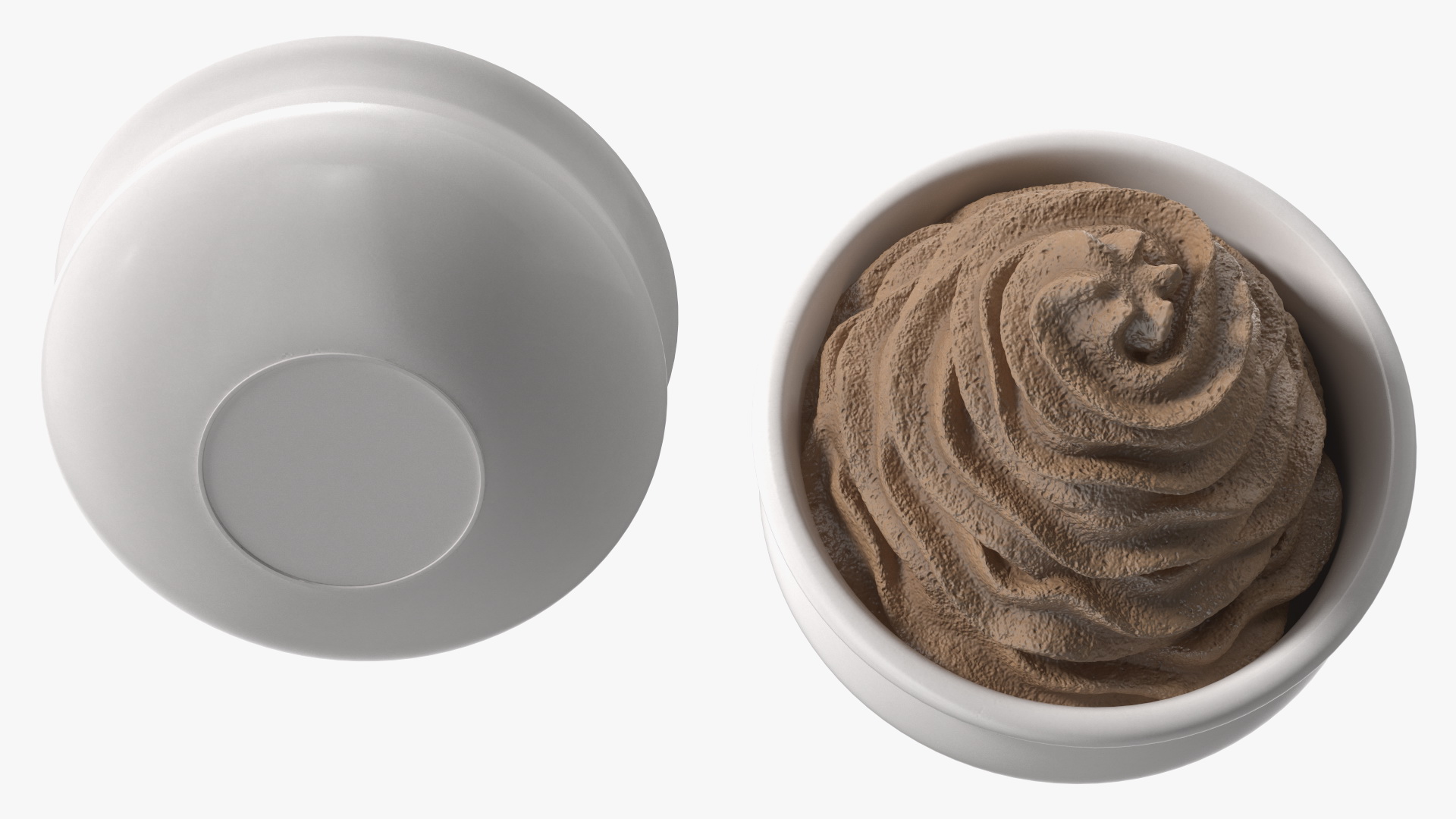 3D Whipped Cream in Bowl