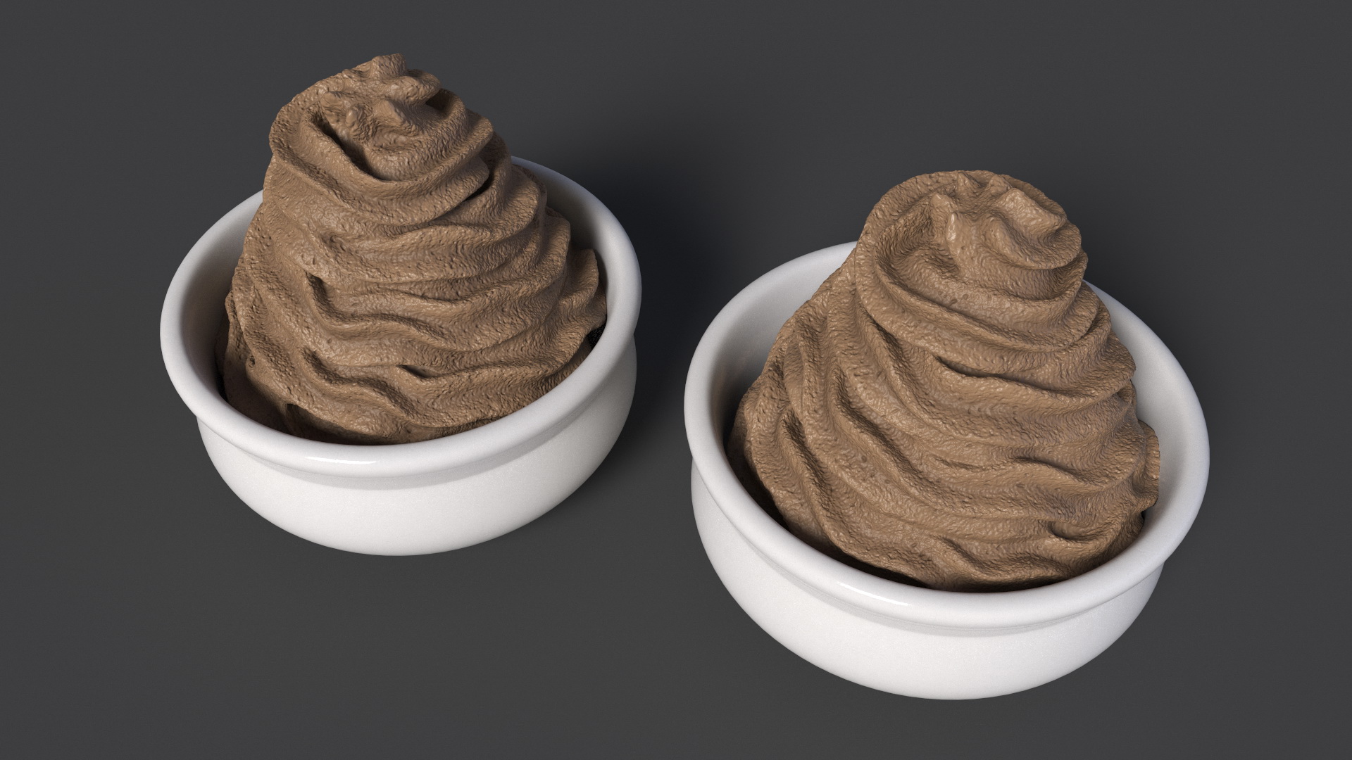 3D Whipped Cream in Bowl