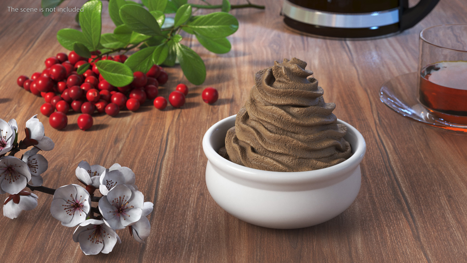 3D Whipped Cream in Bowl