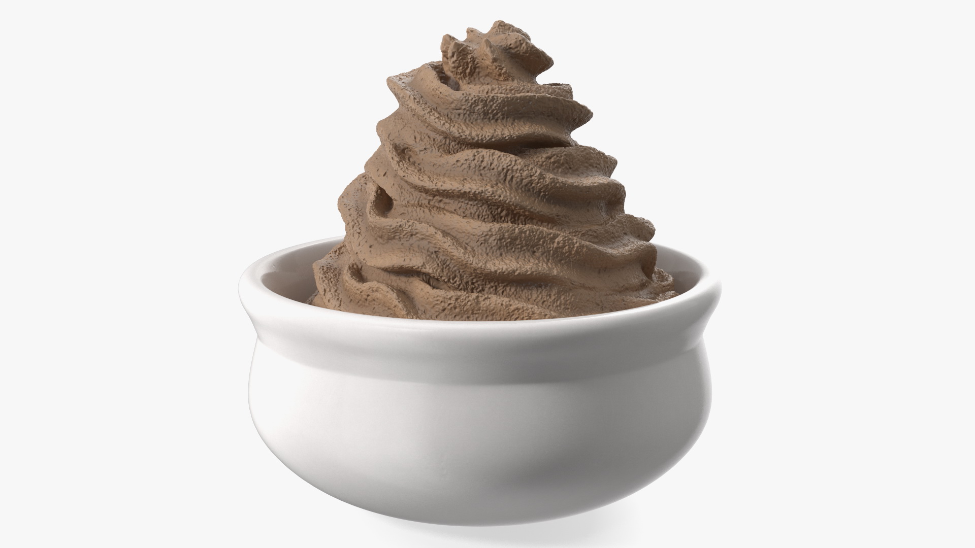 3D Whipped Cream in Bowl