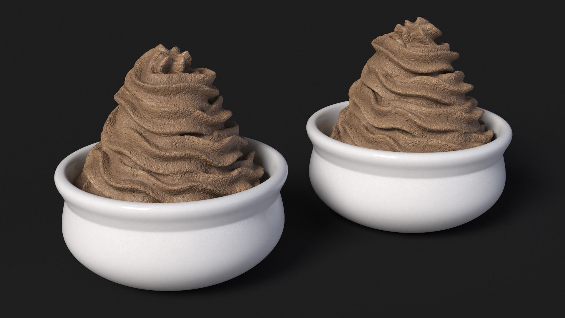 3D Whipped Cream in Bowl