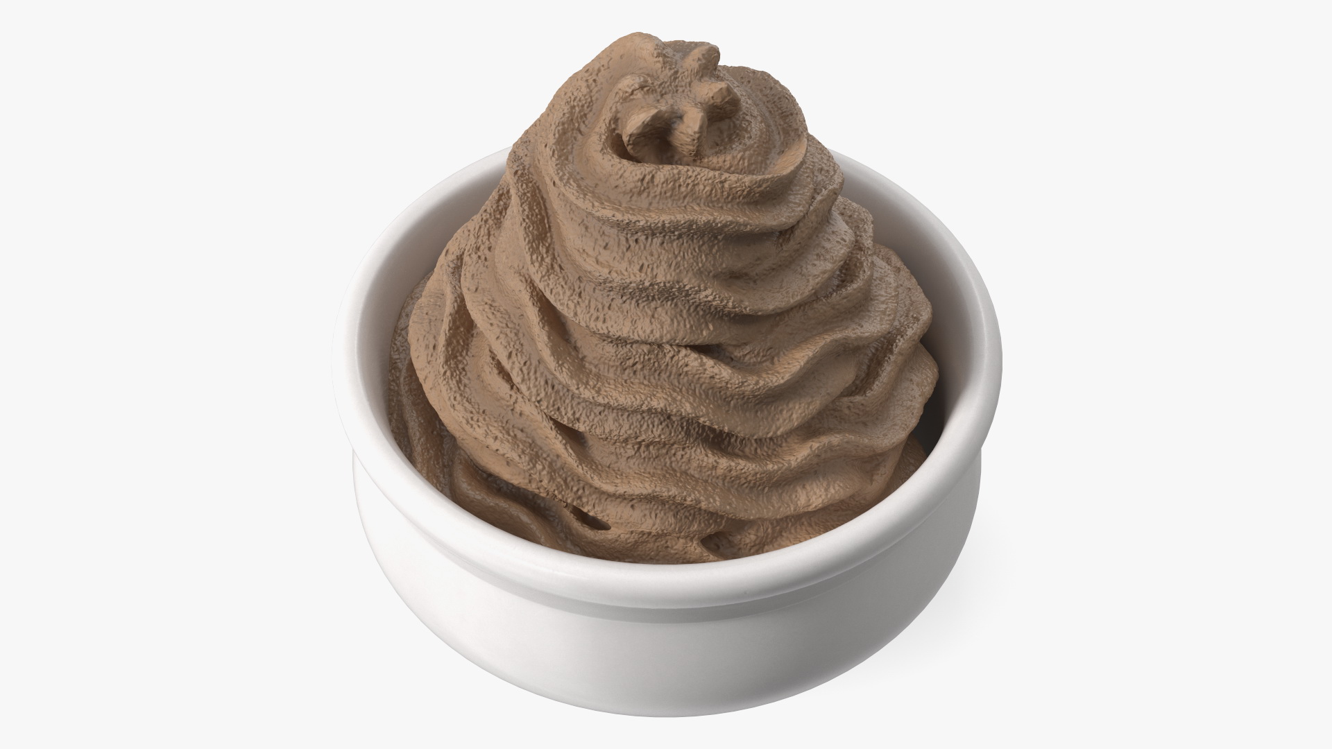 3D Whipped Cream in Bowl