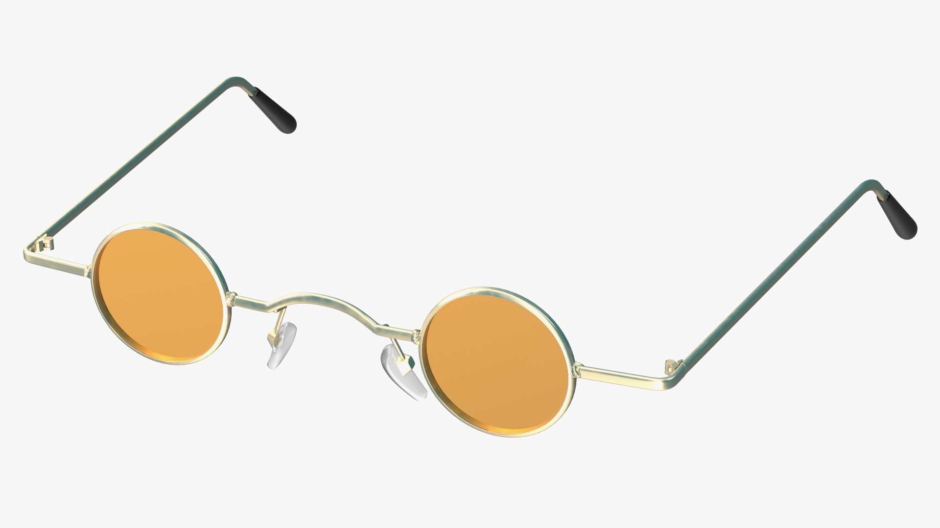 Small Round Spectacles Yellow 3D model