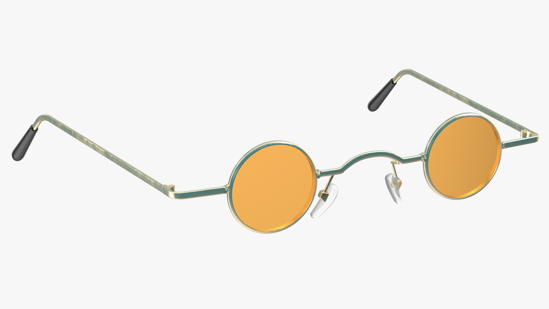 Small Round Spectacles Yellow 3D model