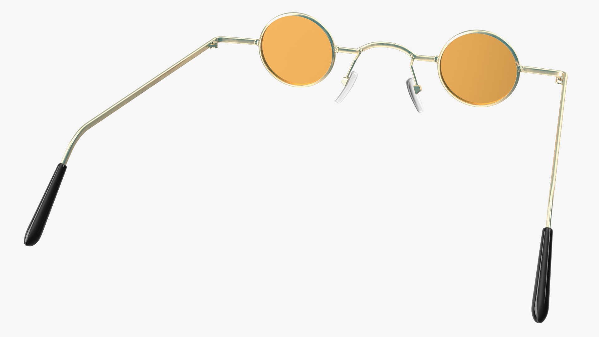 Small Round Spectacles Yellow 3D model