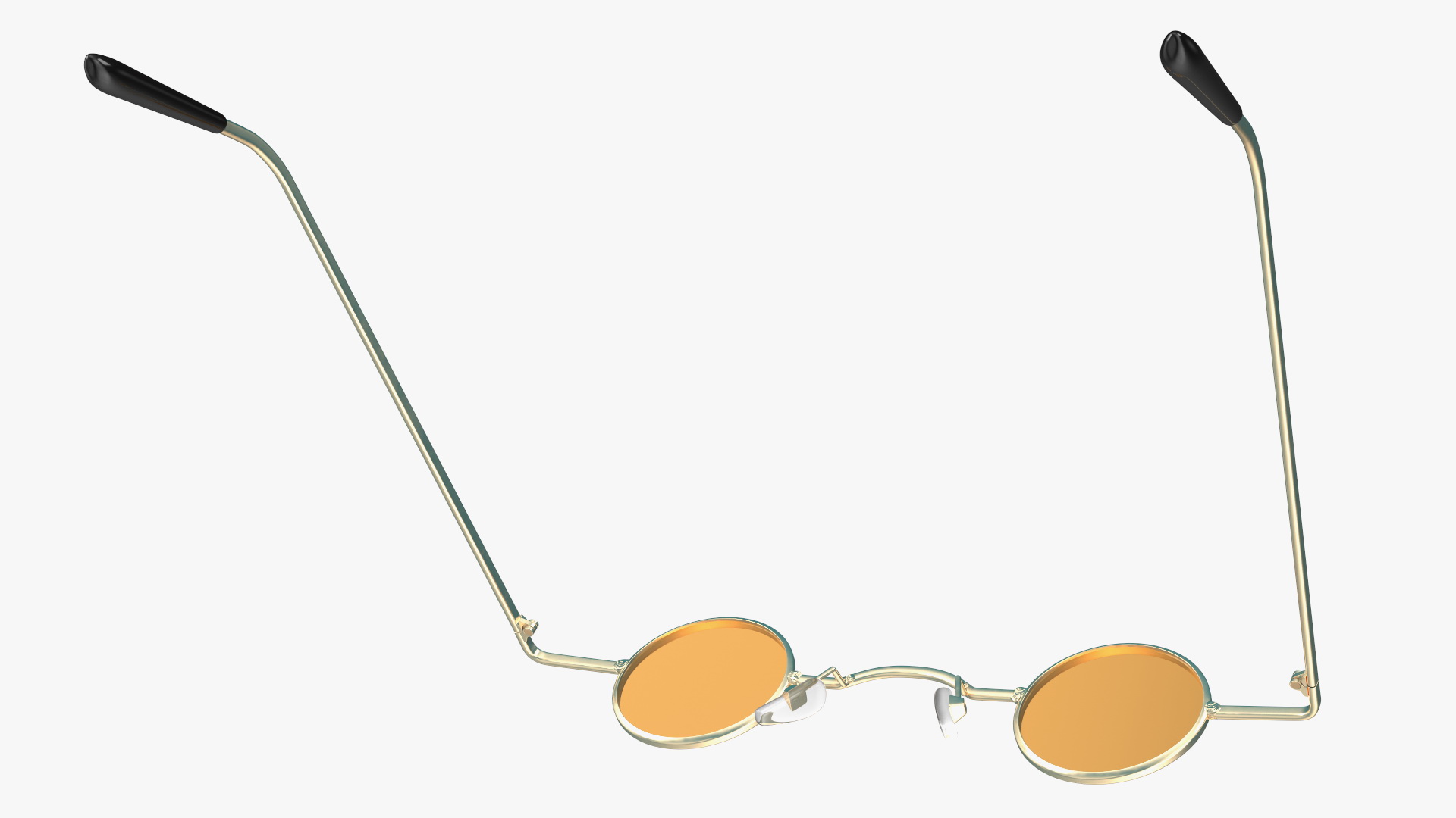 Small Round Spectacles Yellow 3D model