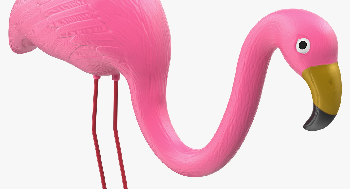 Plastic Pink Flamingo Lawn Garden Decor 3D model
