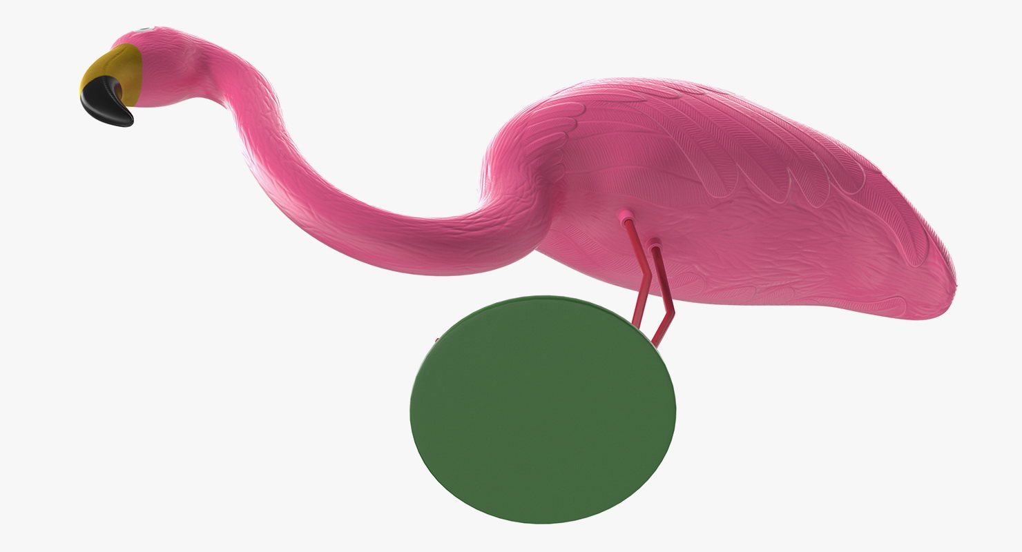 Plastic Pink Flamingo Lawn Garden Decor 3D model