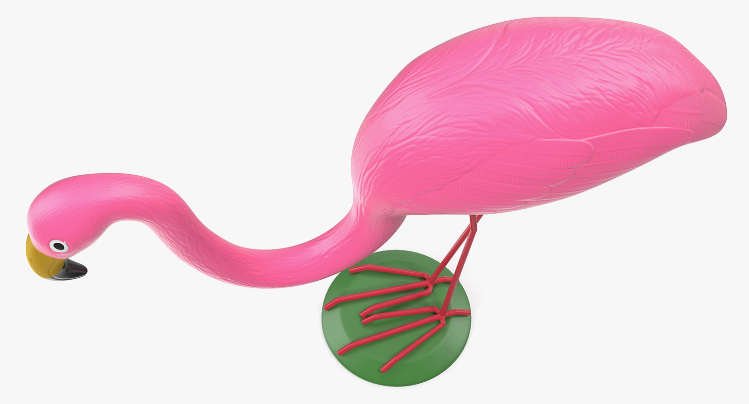 Plastic Pink Flamingo Lawn Garden Decor 3D model