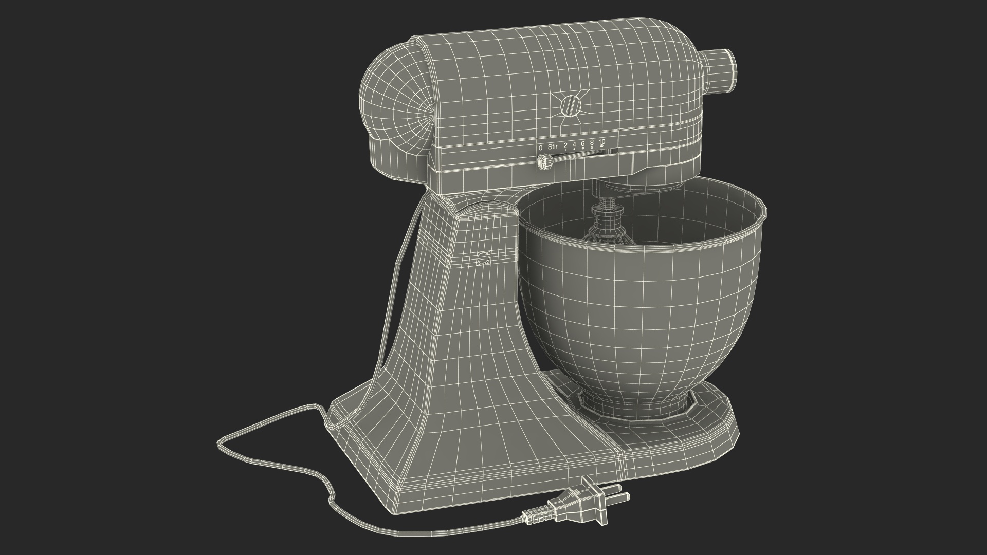3D Retro Style Stand Mixer model