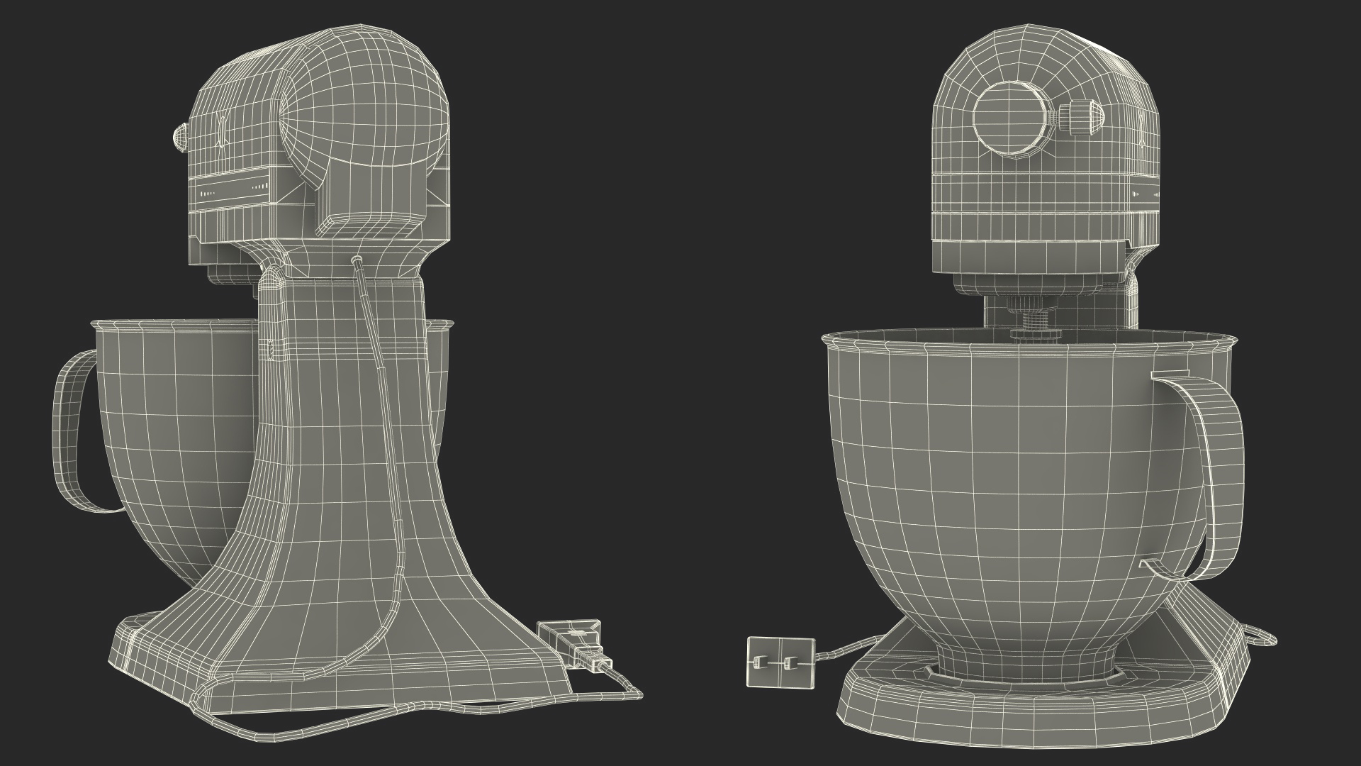 3D Retro Style Stand Mixer model