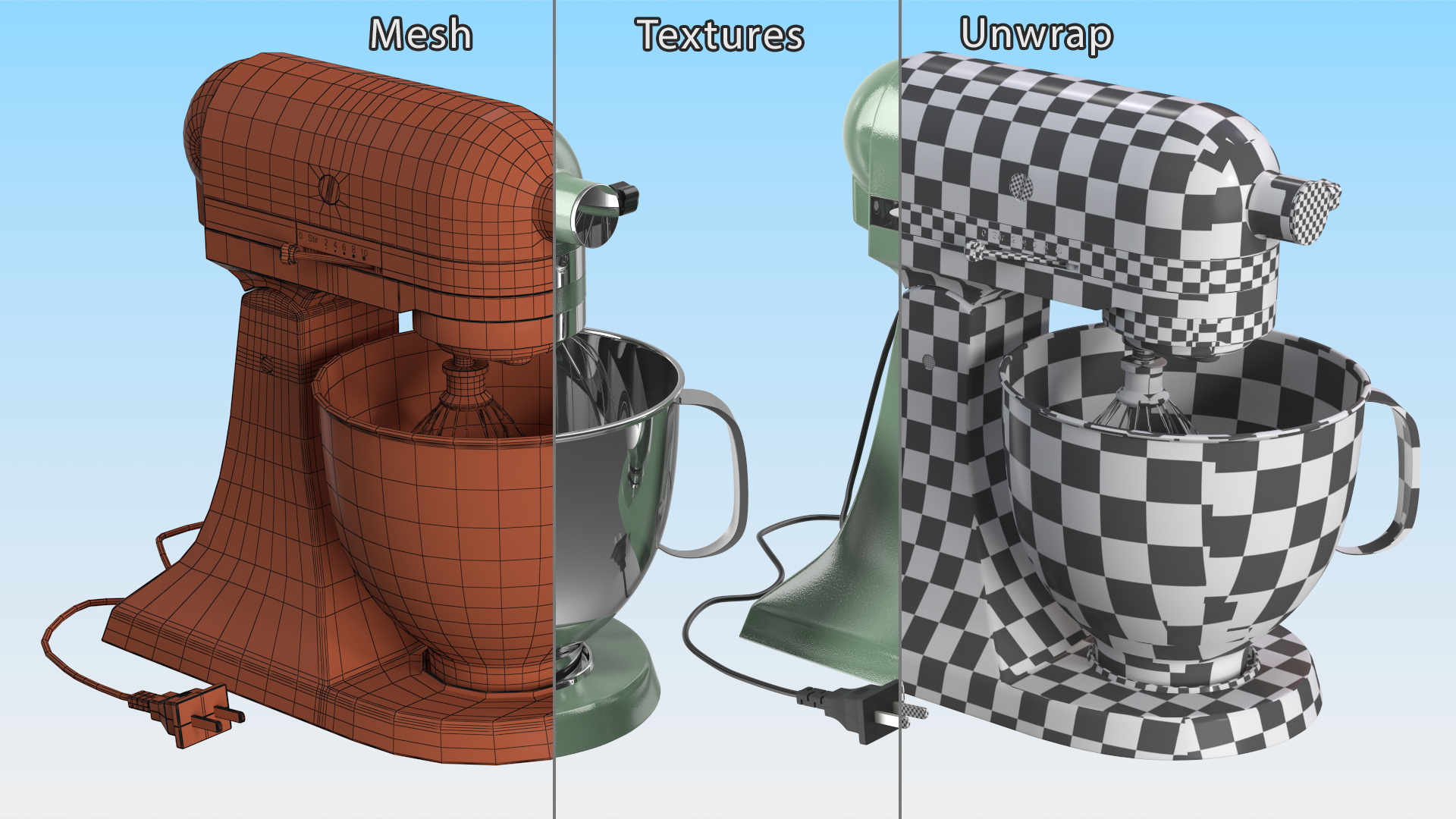 3D Retro Style Stand Mixer model