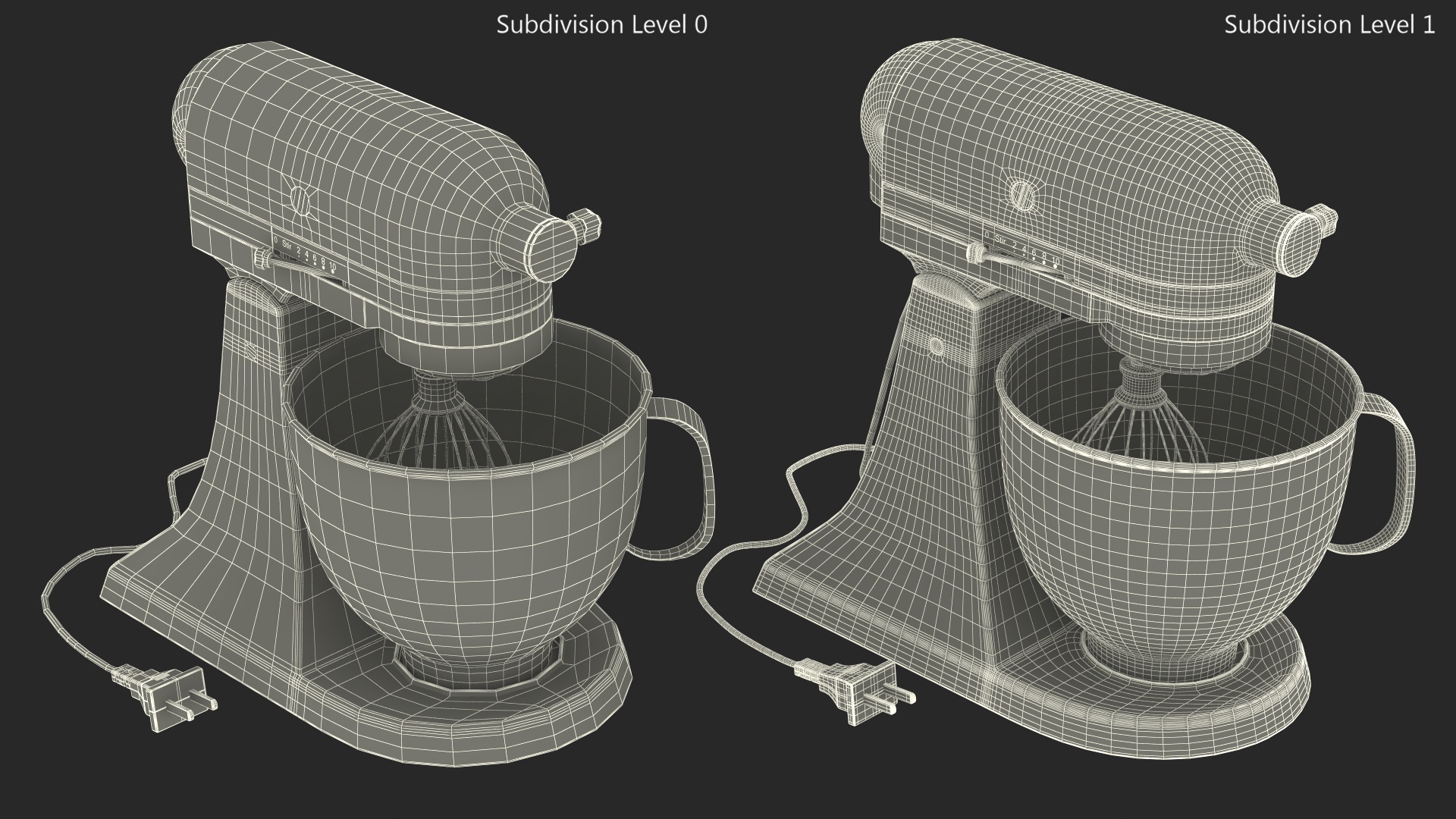 3D Retro Style Stand Mixer model
