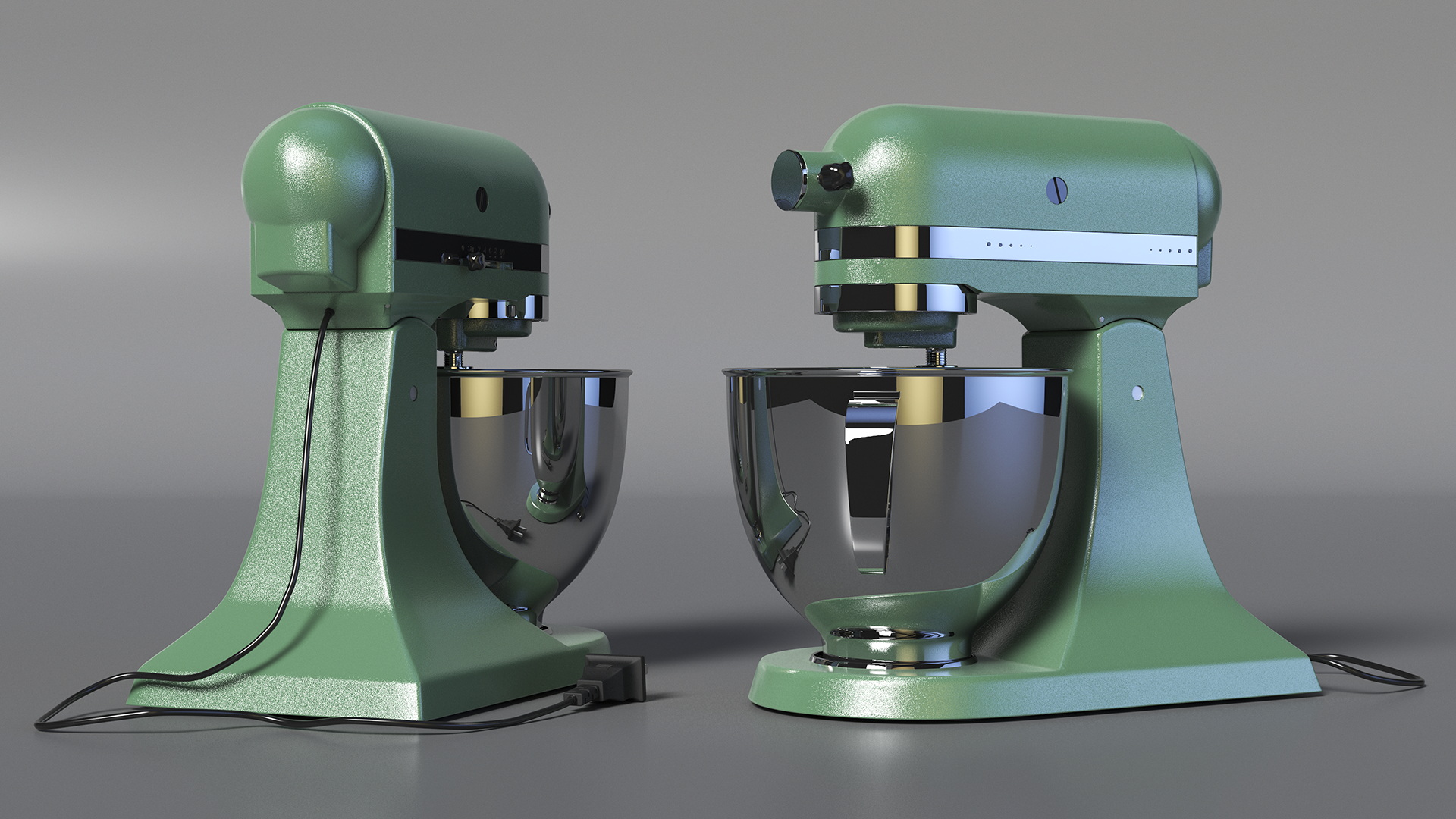 3D Retro Style Stand Mixer model