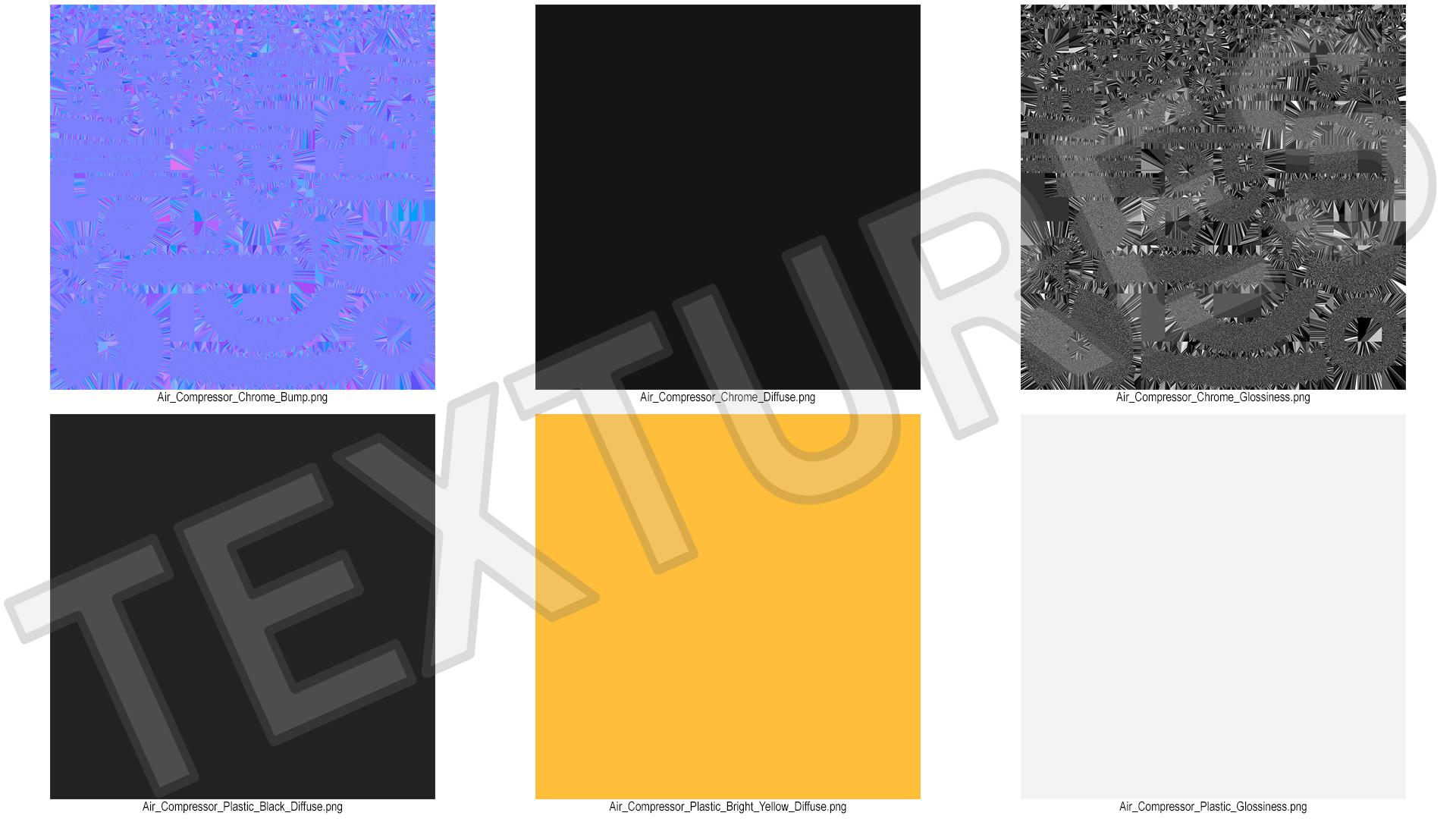 3D Single Cylinder Gasoline Engine Yellow model