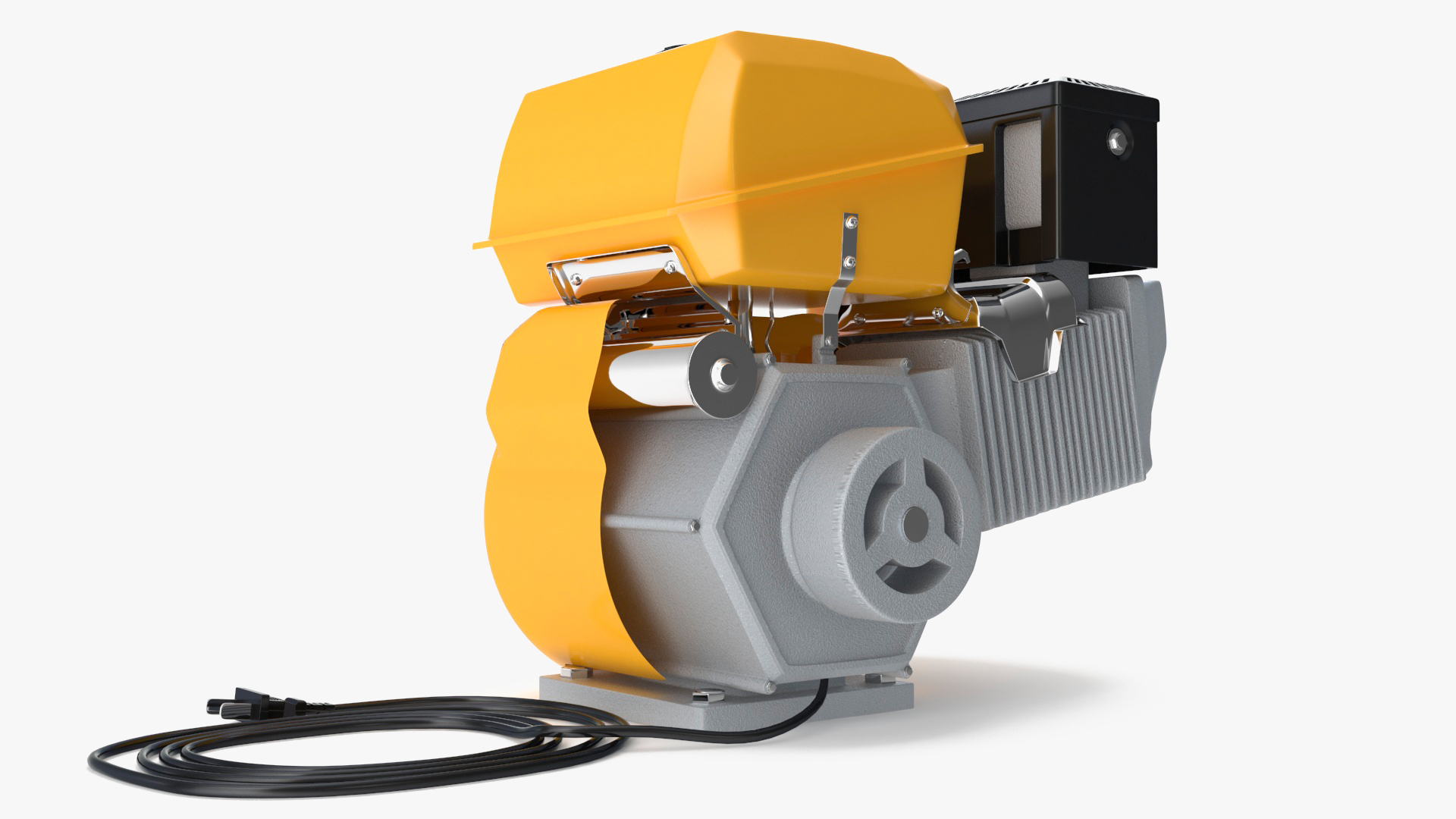 3D Single Cylinder Gasoline Engine Yellow model