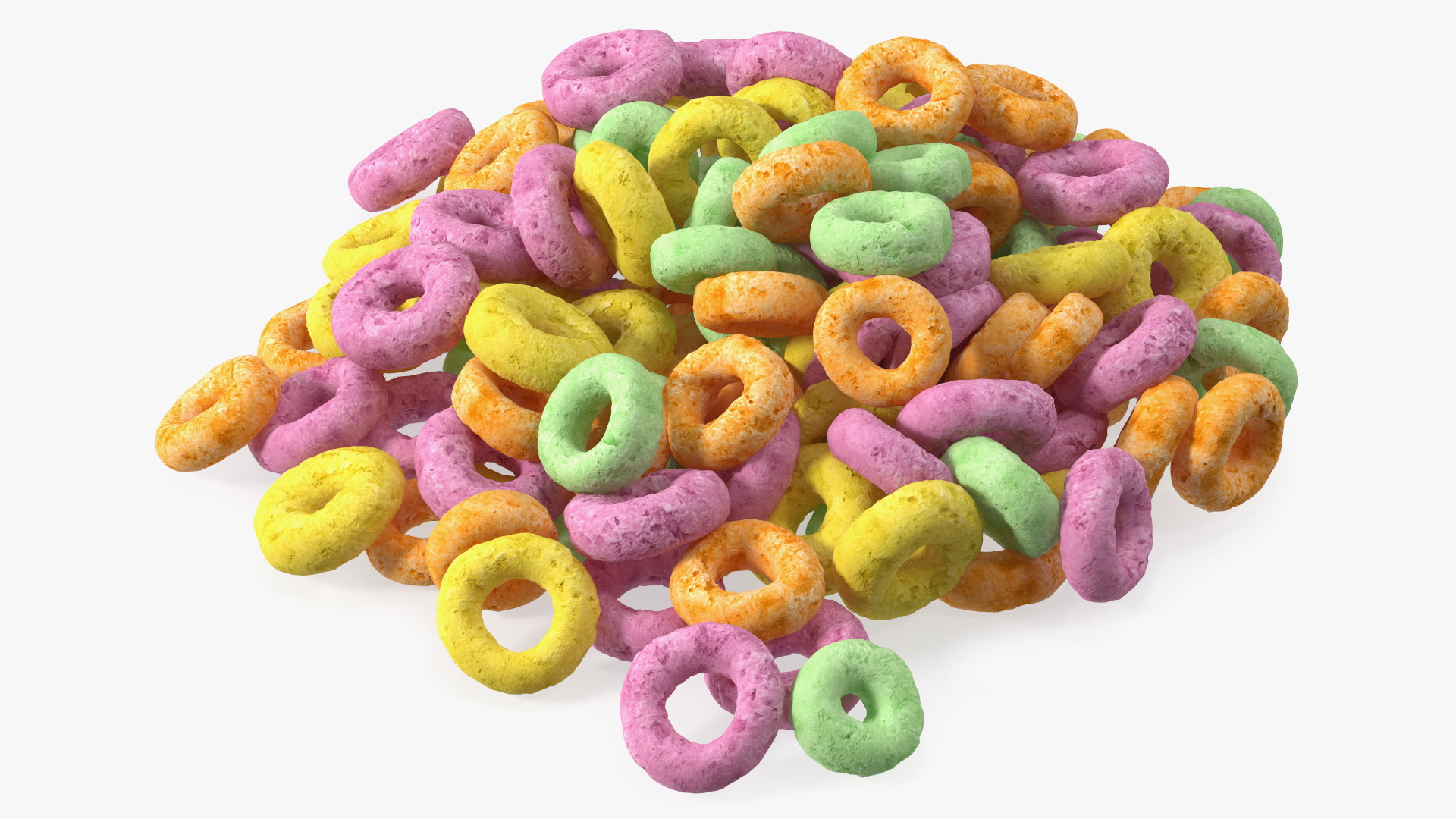 3D Colored Cereals Rings