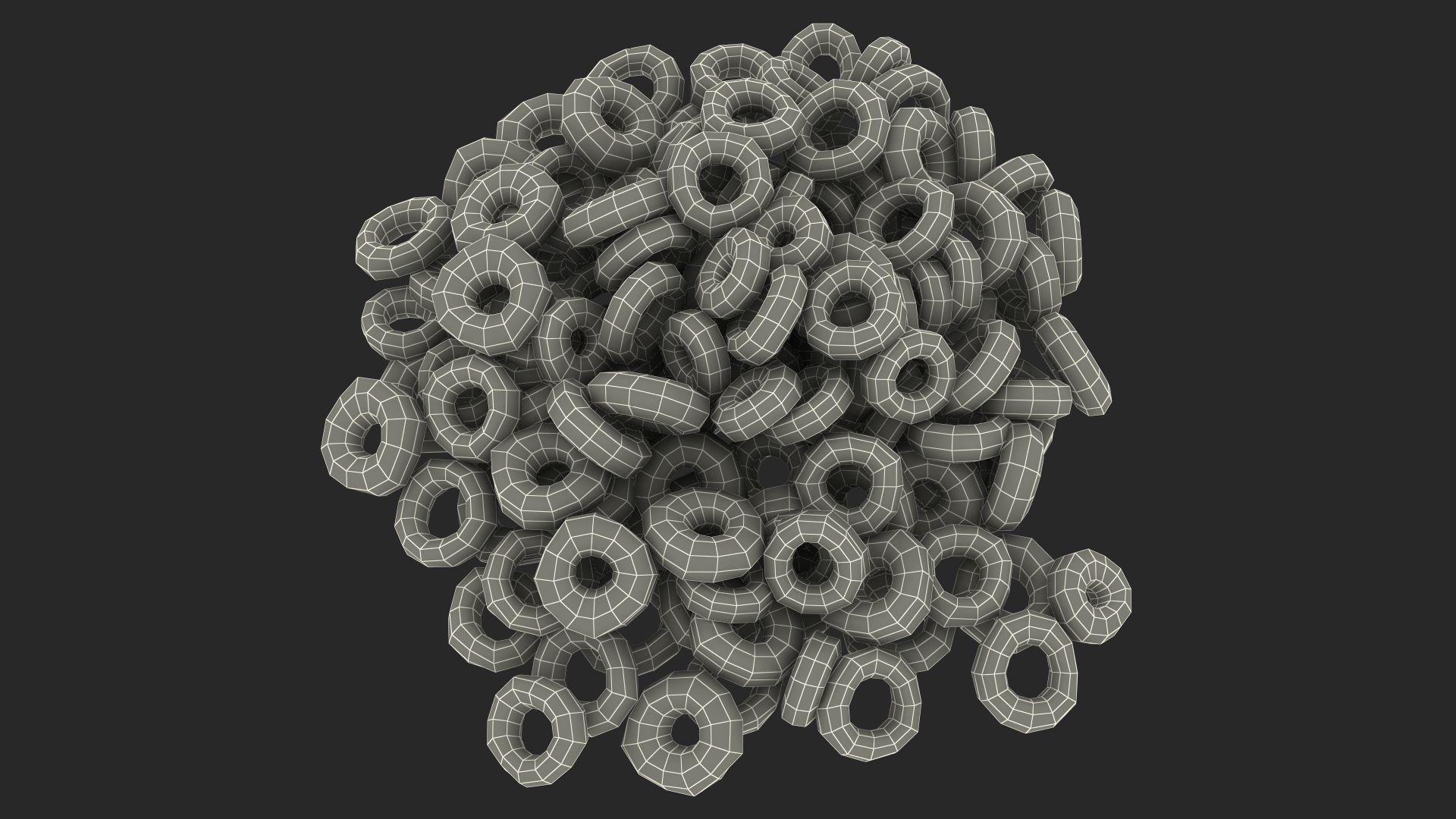3D Colored Cereals Rings