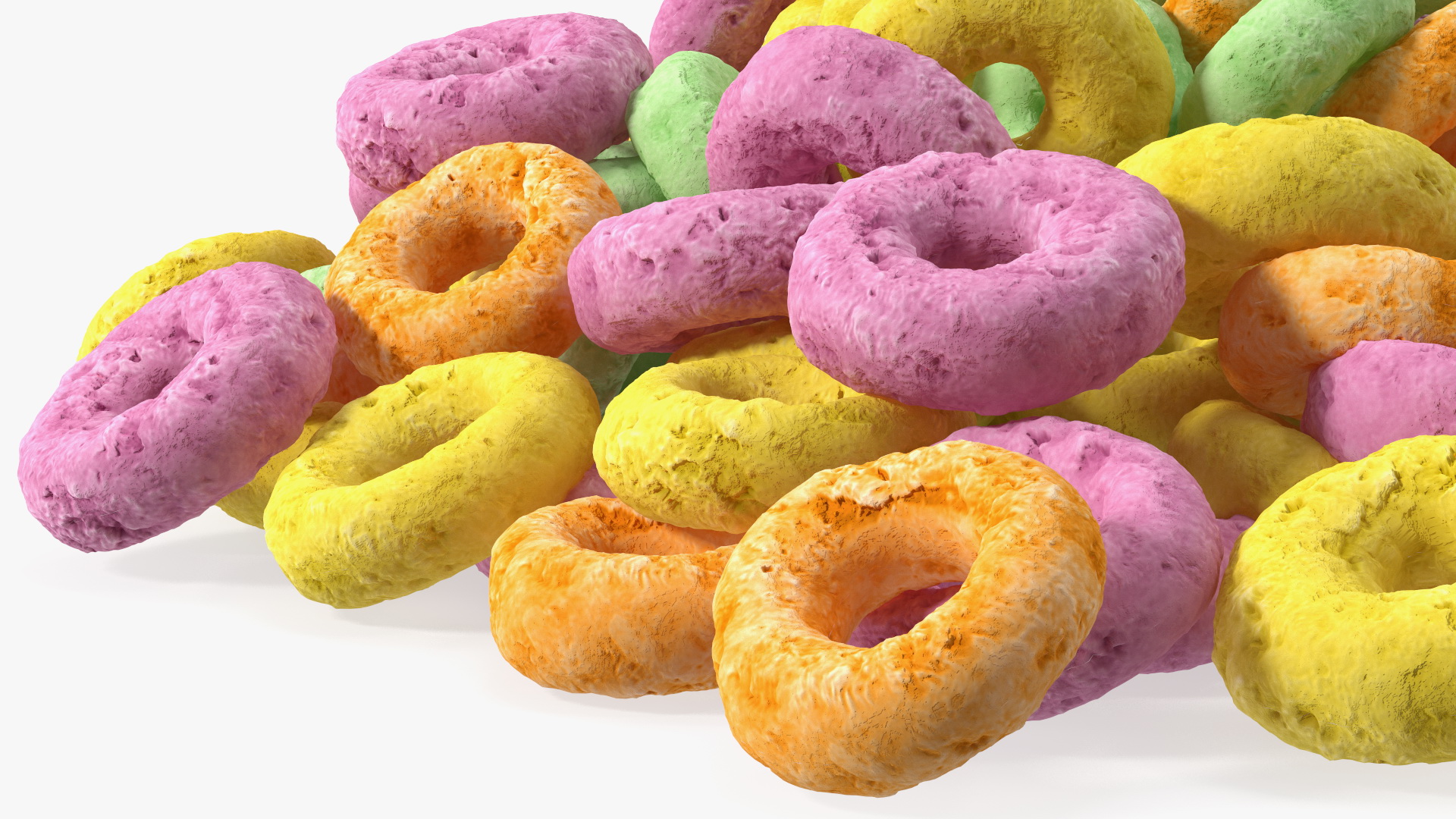 3D Colored Cereals Rings