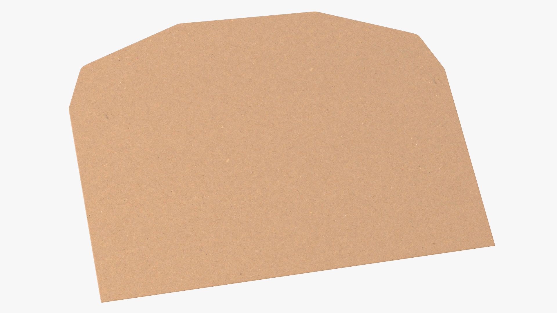 Trapezium Envelope Kraft Paper Rigged 3D