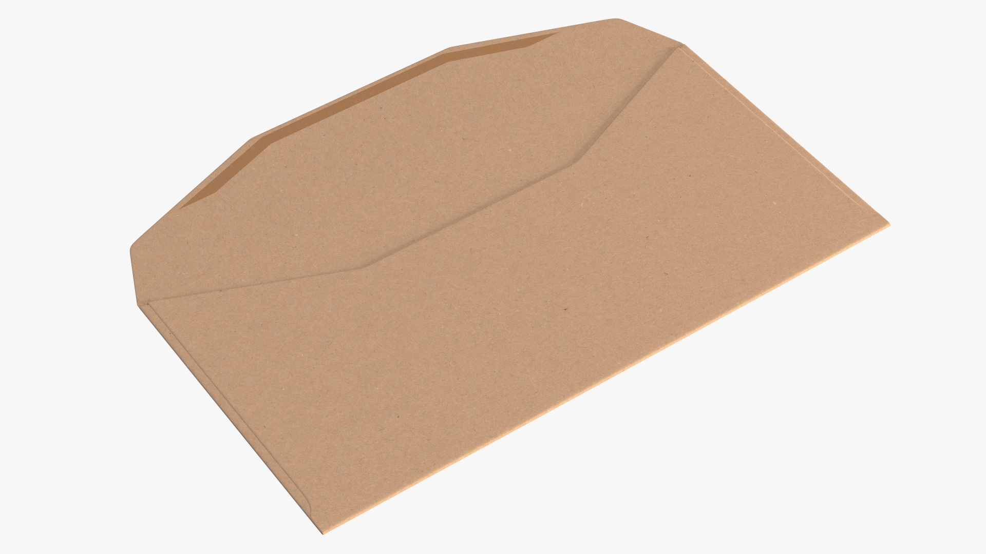 Trapezium Envelope Kraft Paper Rigged 3D