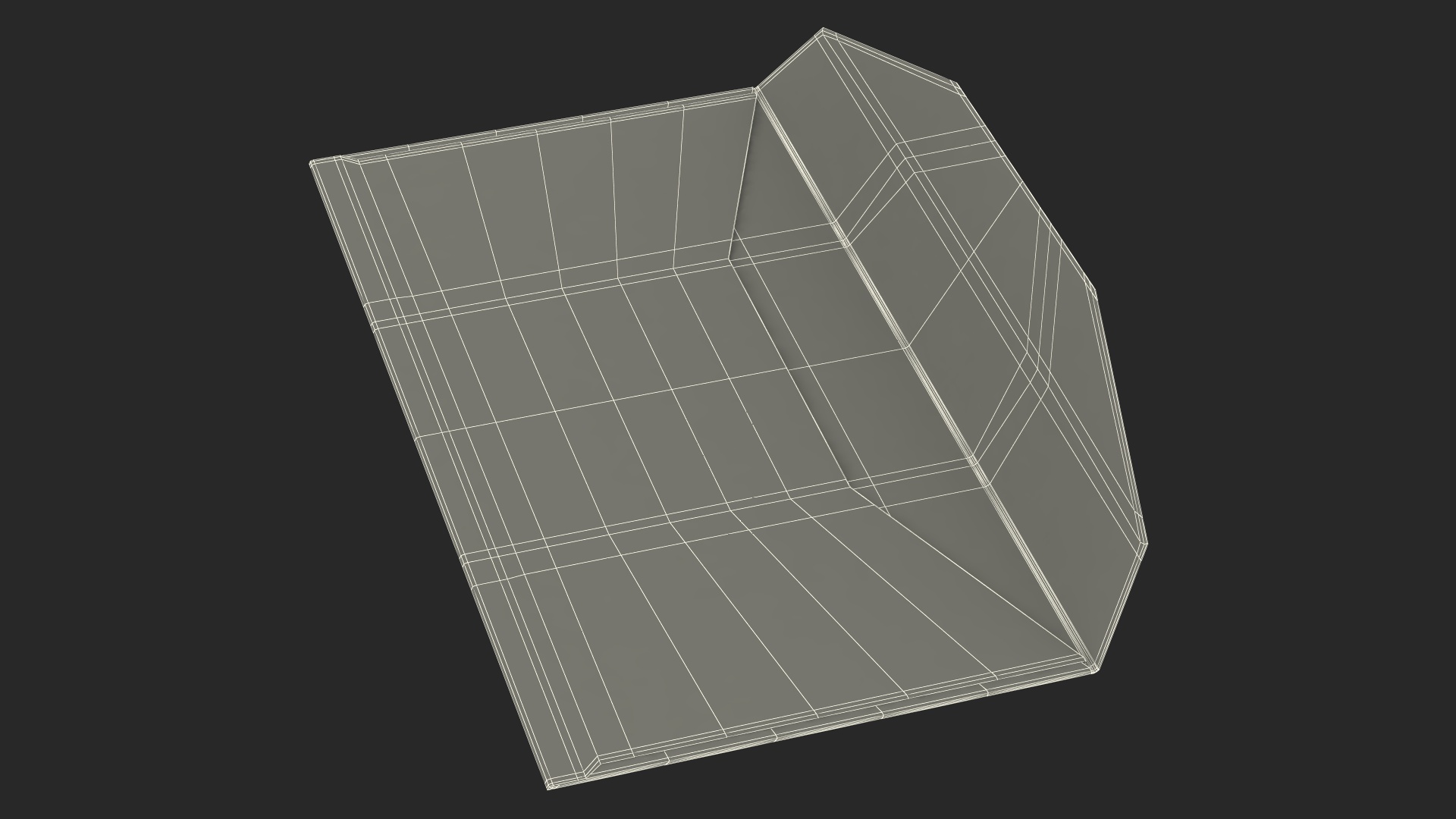 Trapezium Envelope Kraft Paper Rigged 3D