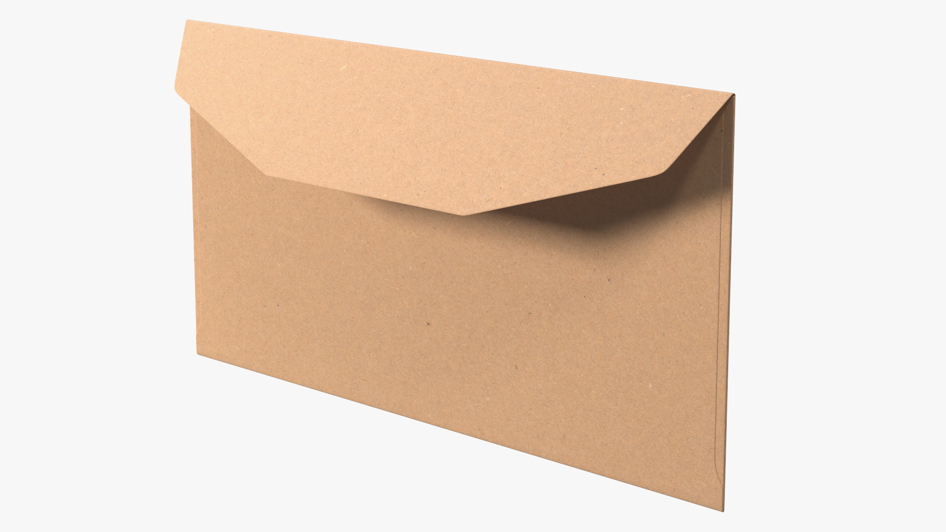 Trapezium Envelope Kraft Paper Rigged 3D