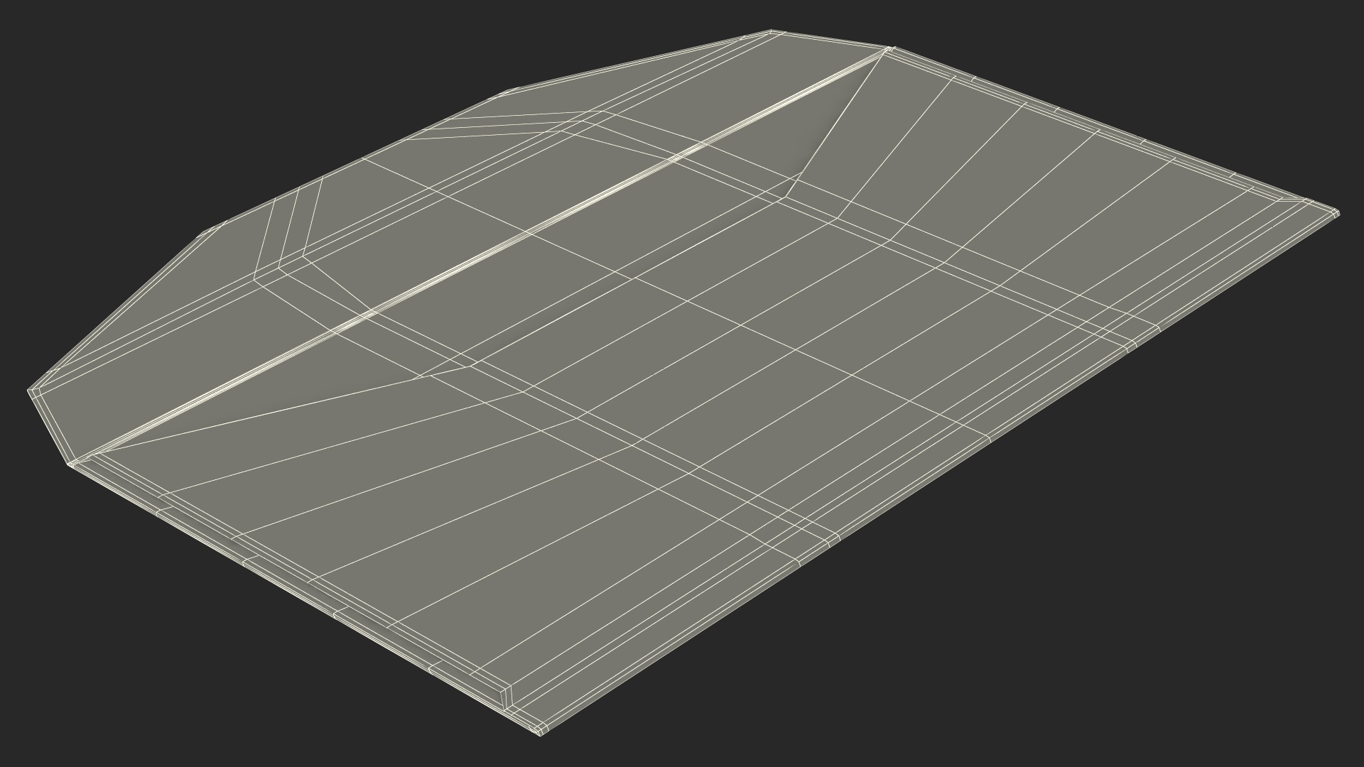 Trapezium Envelope Kraft Paper Rigged 3D