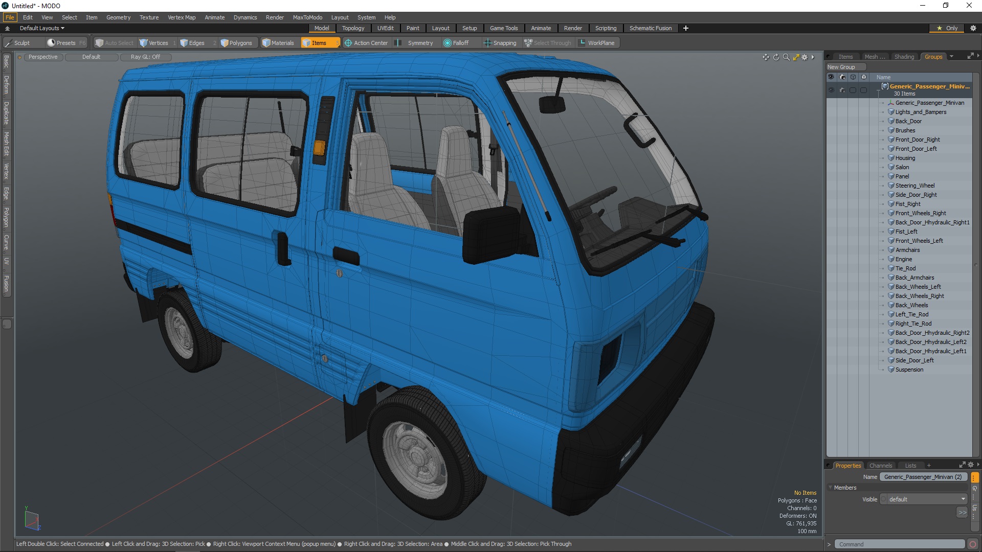 3D model Generic Passenger Minivan