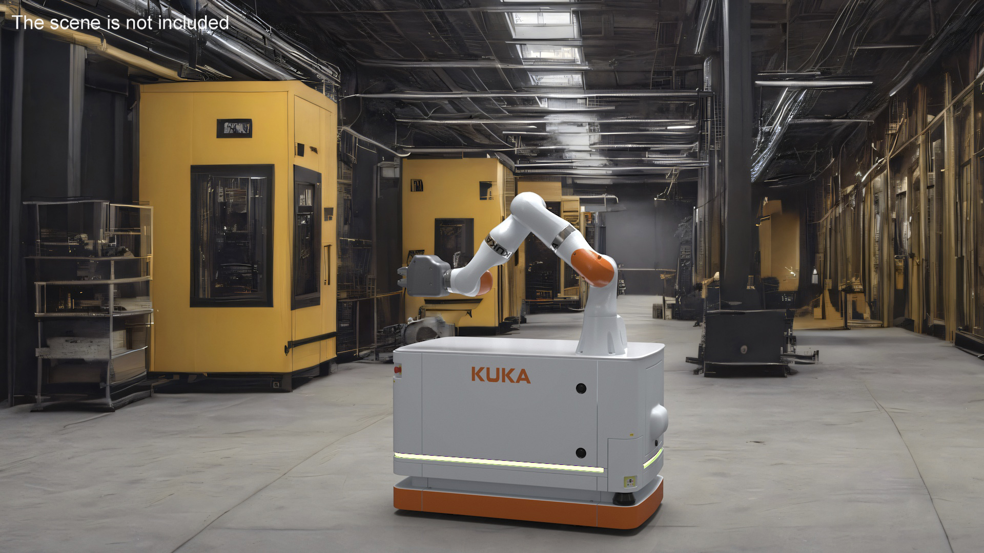 Autonomous Robot KUKA KMR Iiwa with Manipulator 3D