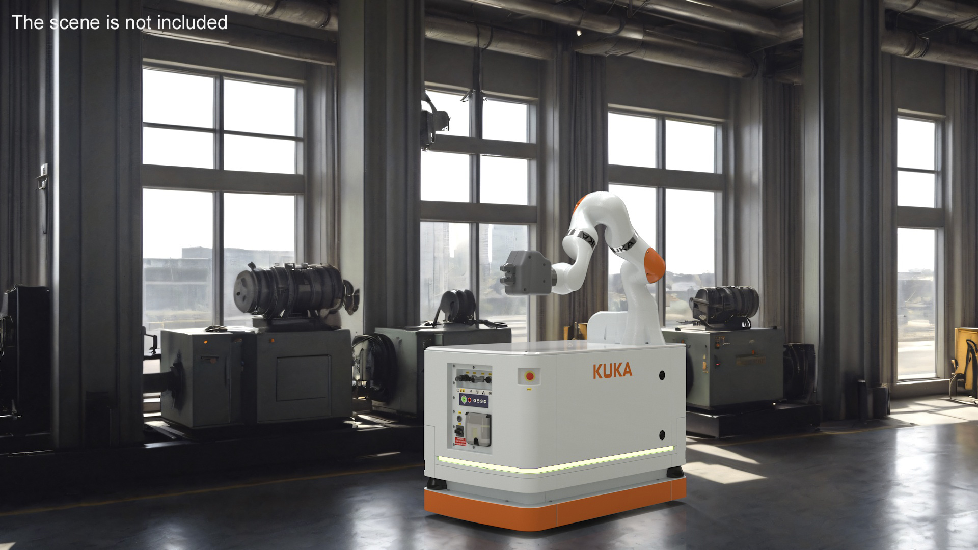 Autonomous Robot KUKA KMR Iiwa with Manipulator 3D