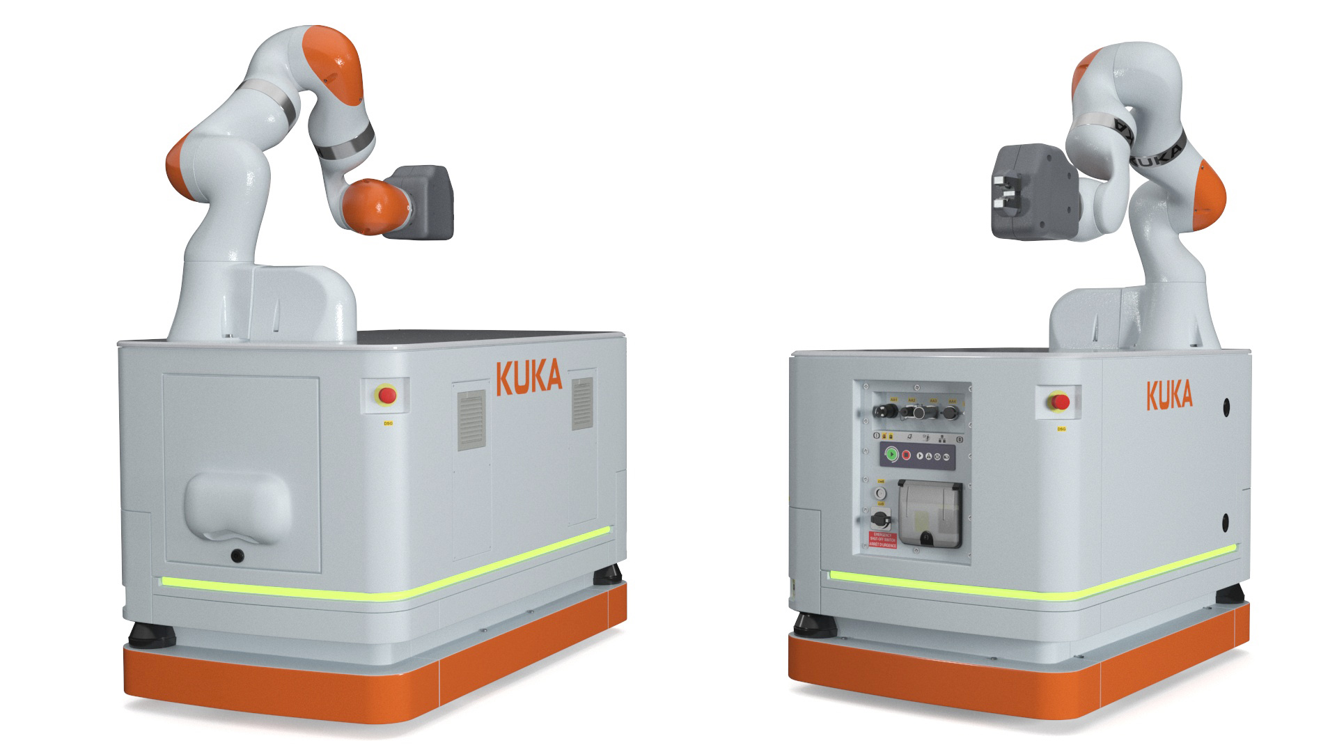 Autonomous Robot KUKA KMR Iiwa with Manipulator 3D