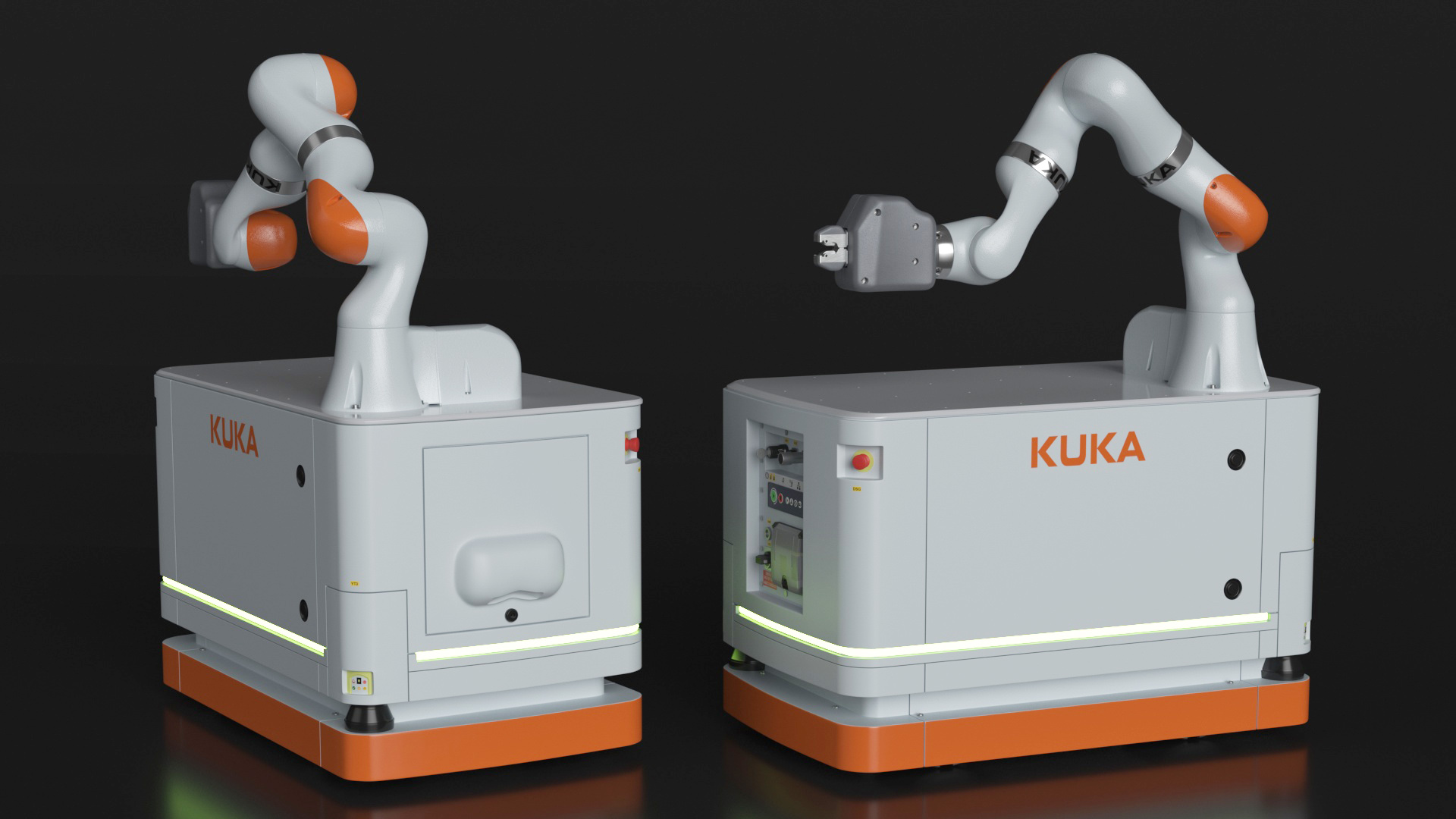 Autonomous Robot KUKA KMR Iiwa with Manipulator 3D