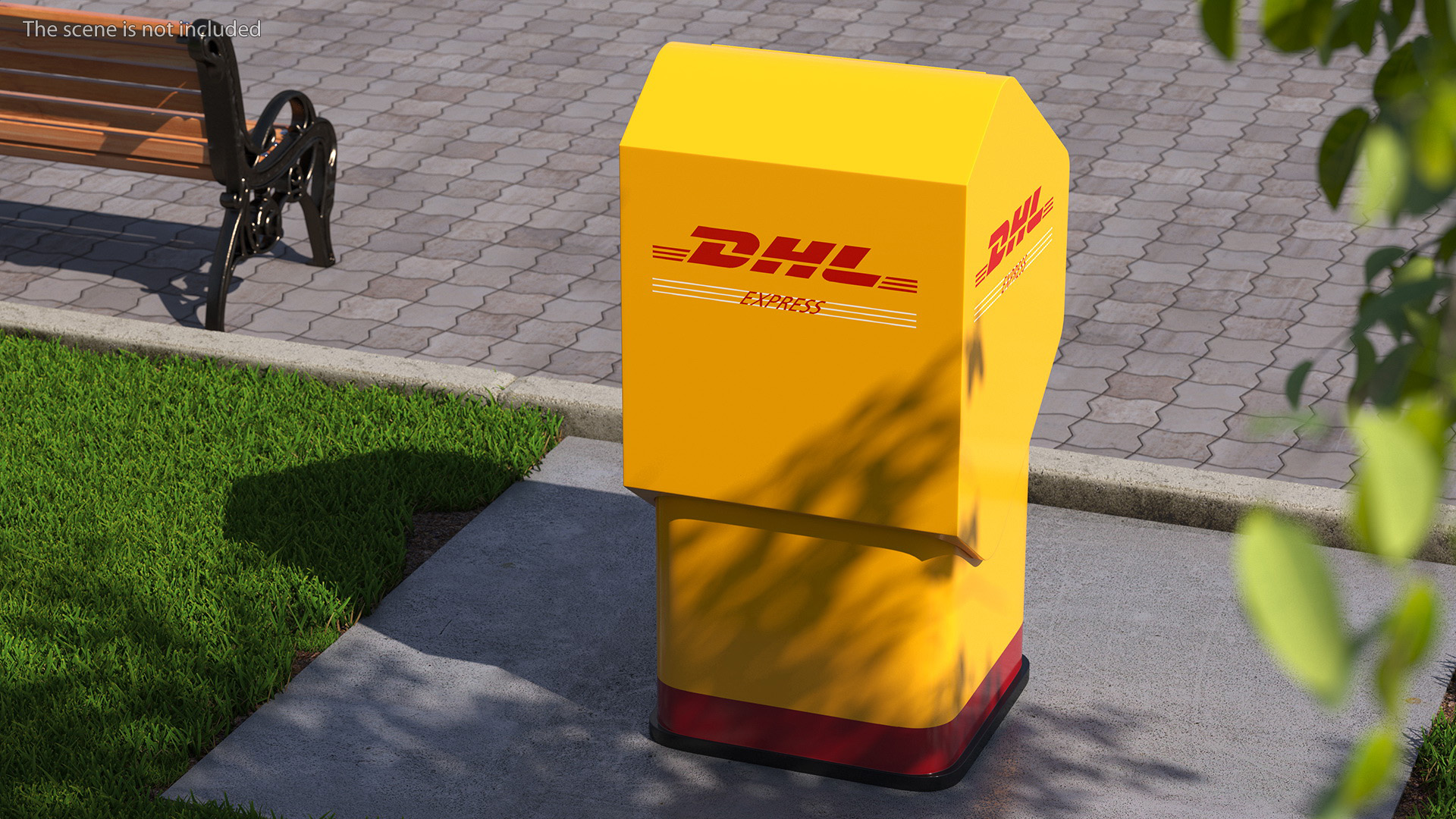 3D DHL Express Package Drop Box model