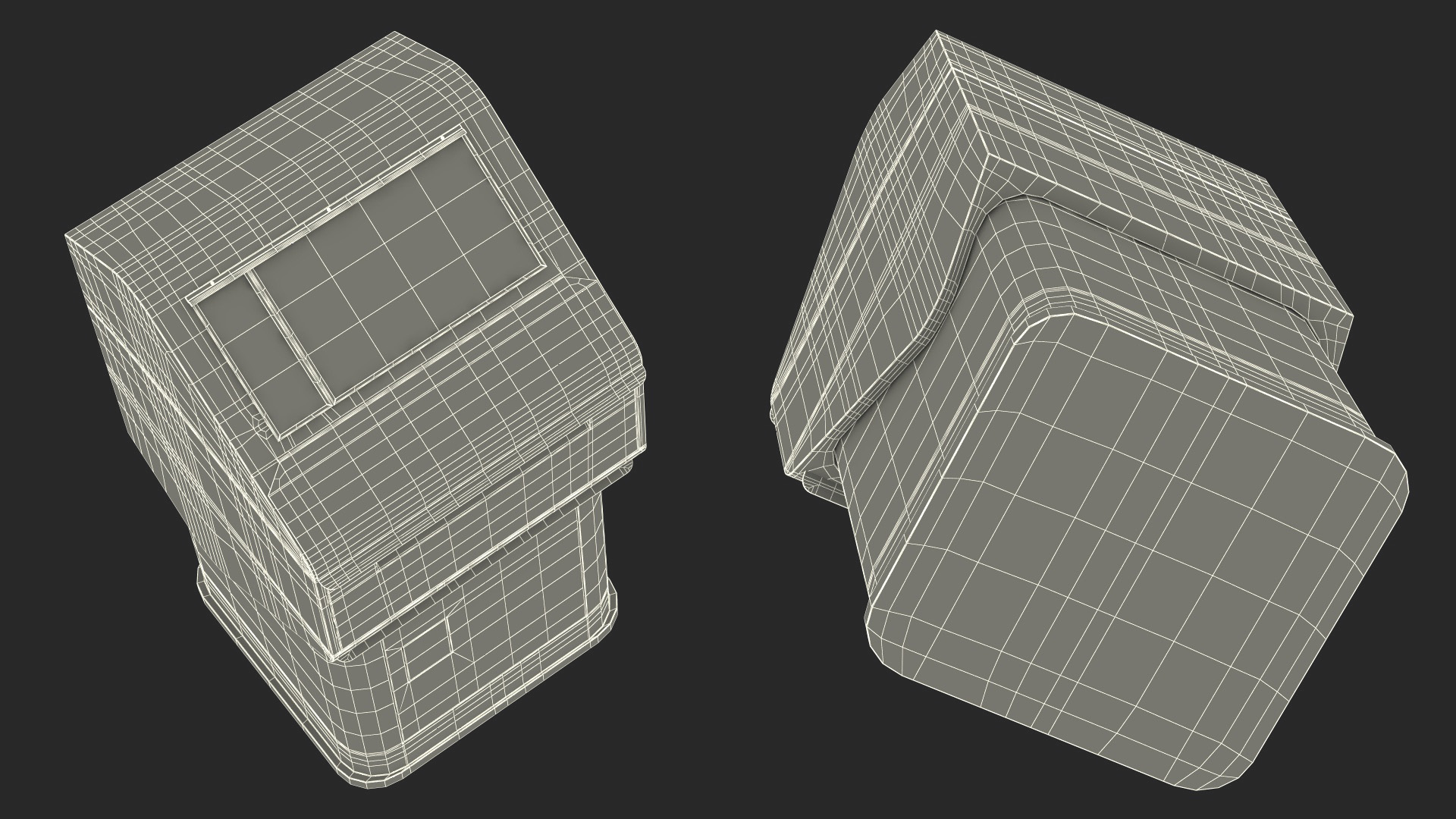 3D DHL Express Package Drop Box model