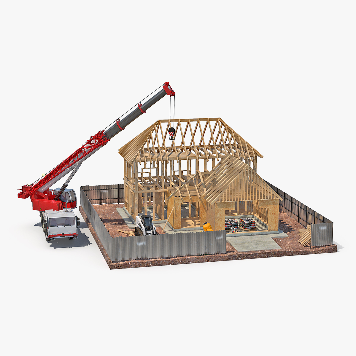 Private House Construction 2 with Equipment