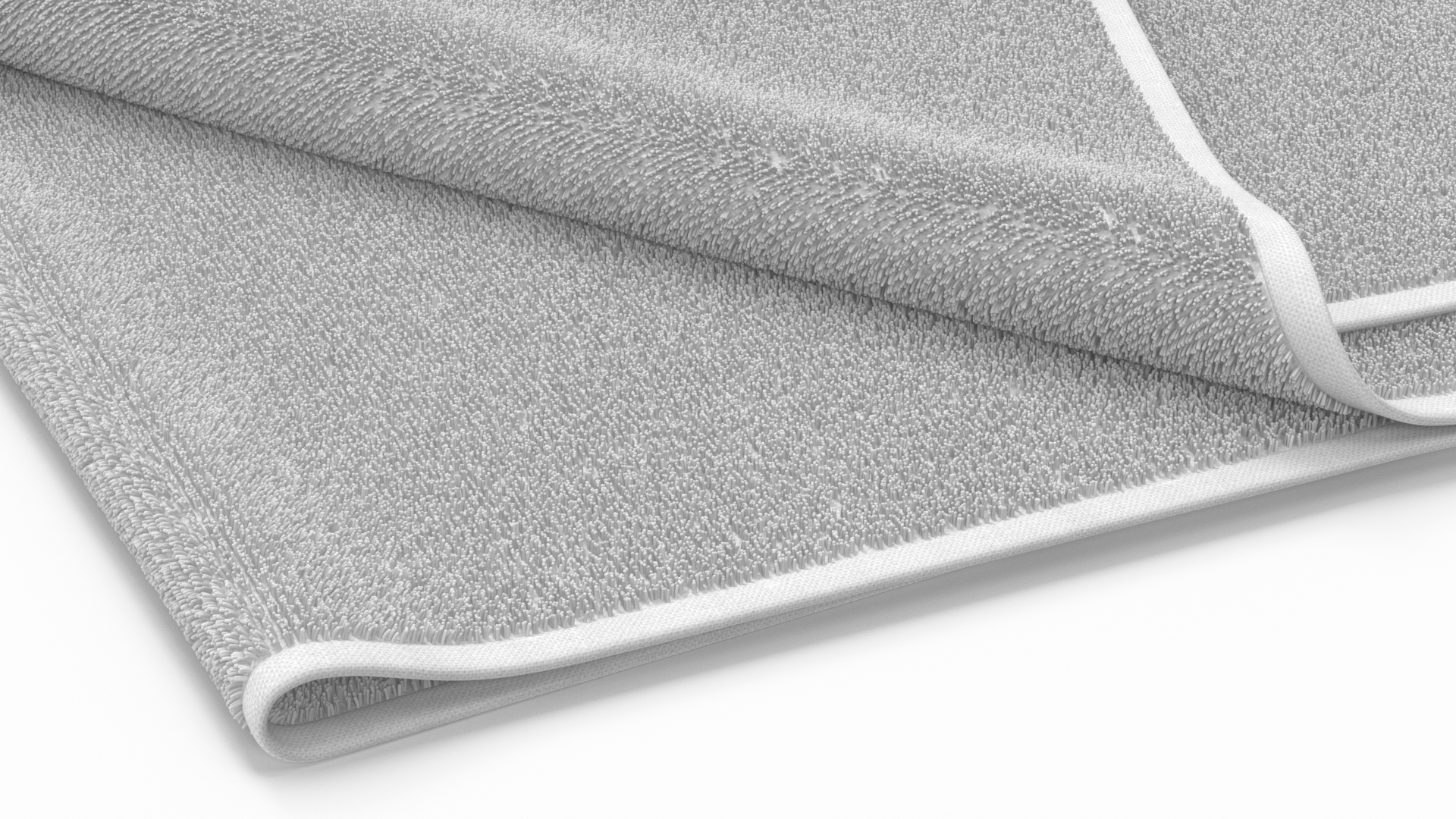3D Folded Bath Towel with Fur