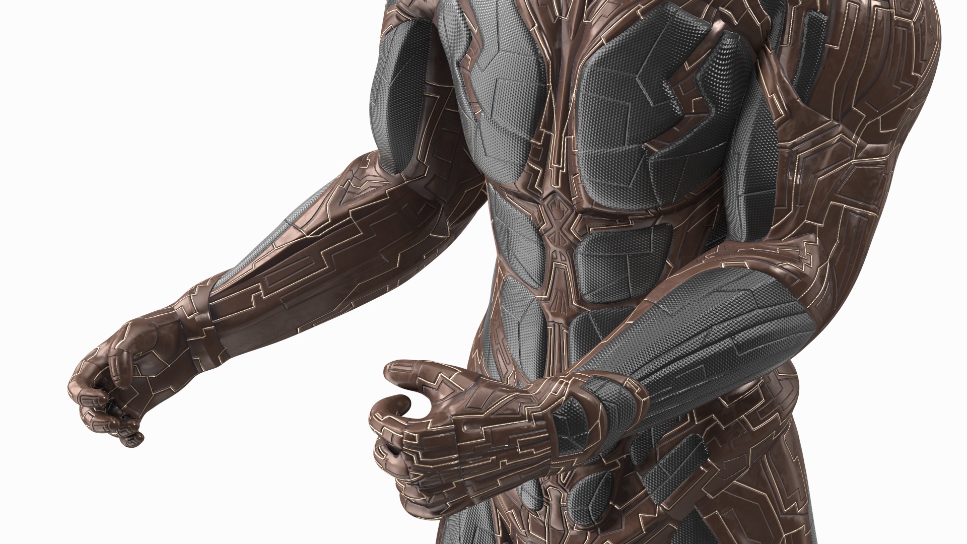3D model Futuristic Armored Character Rigged