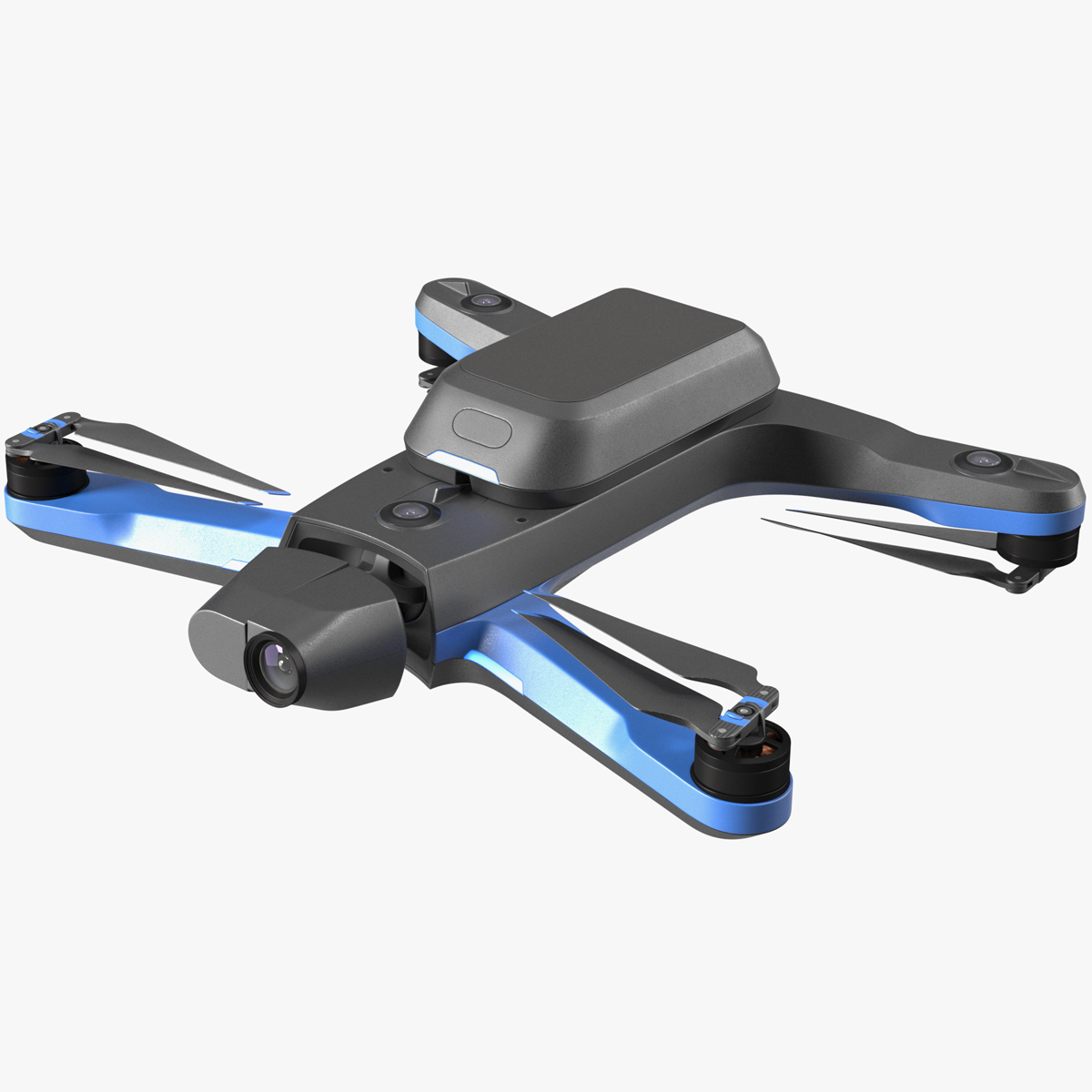 3D model AI Powered Drone Skydio 2 Plus On State Rigged for Maya