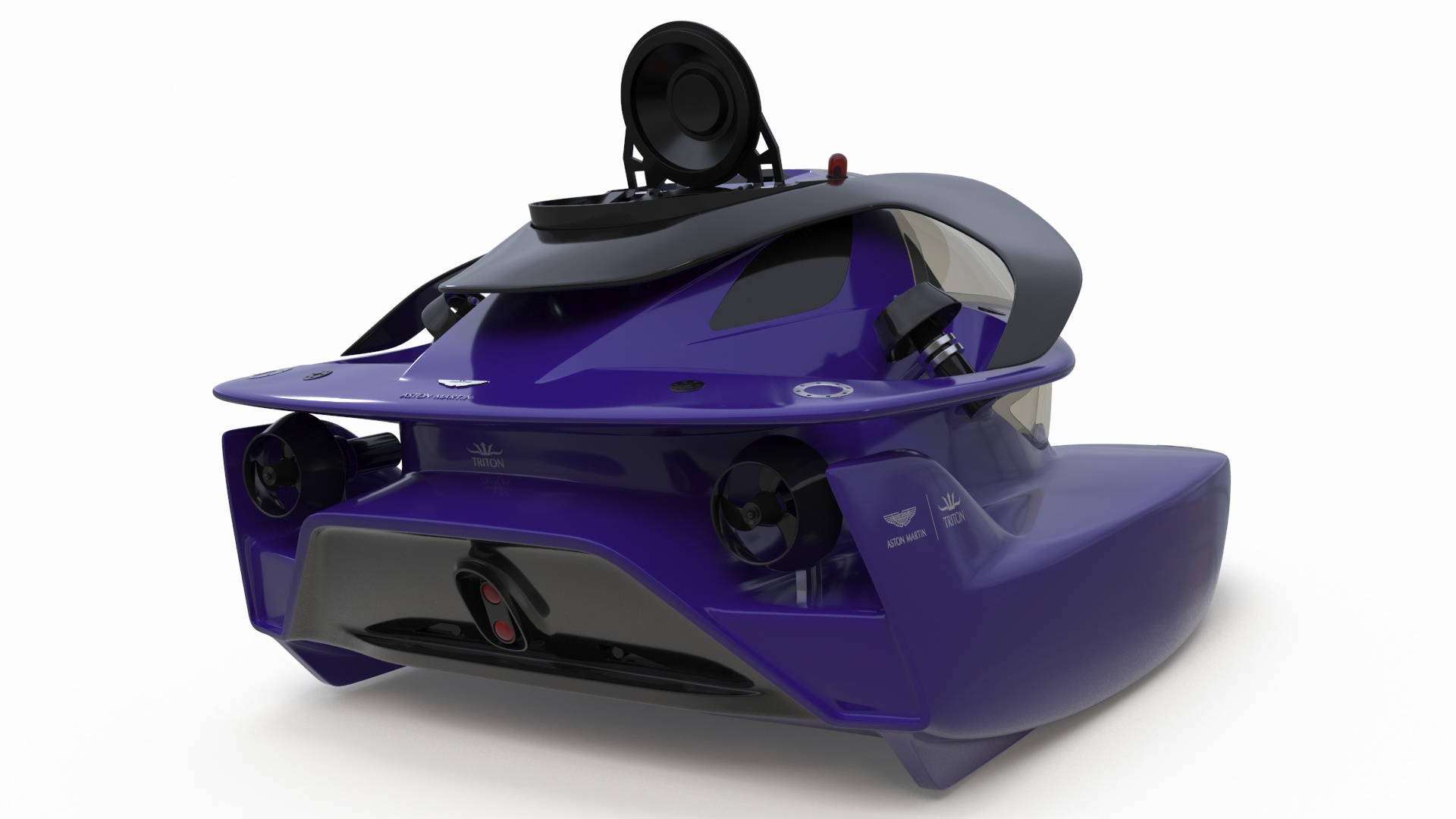 3D model Aston Martin Luxurious Personal Submarine Rigged Purple