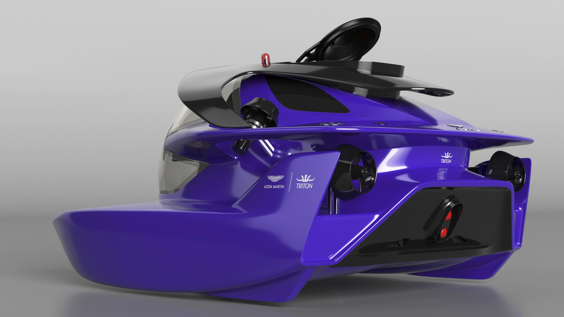 3D model Aston Martin Luxurious Personal Submarine Rigged Purple
