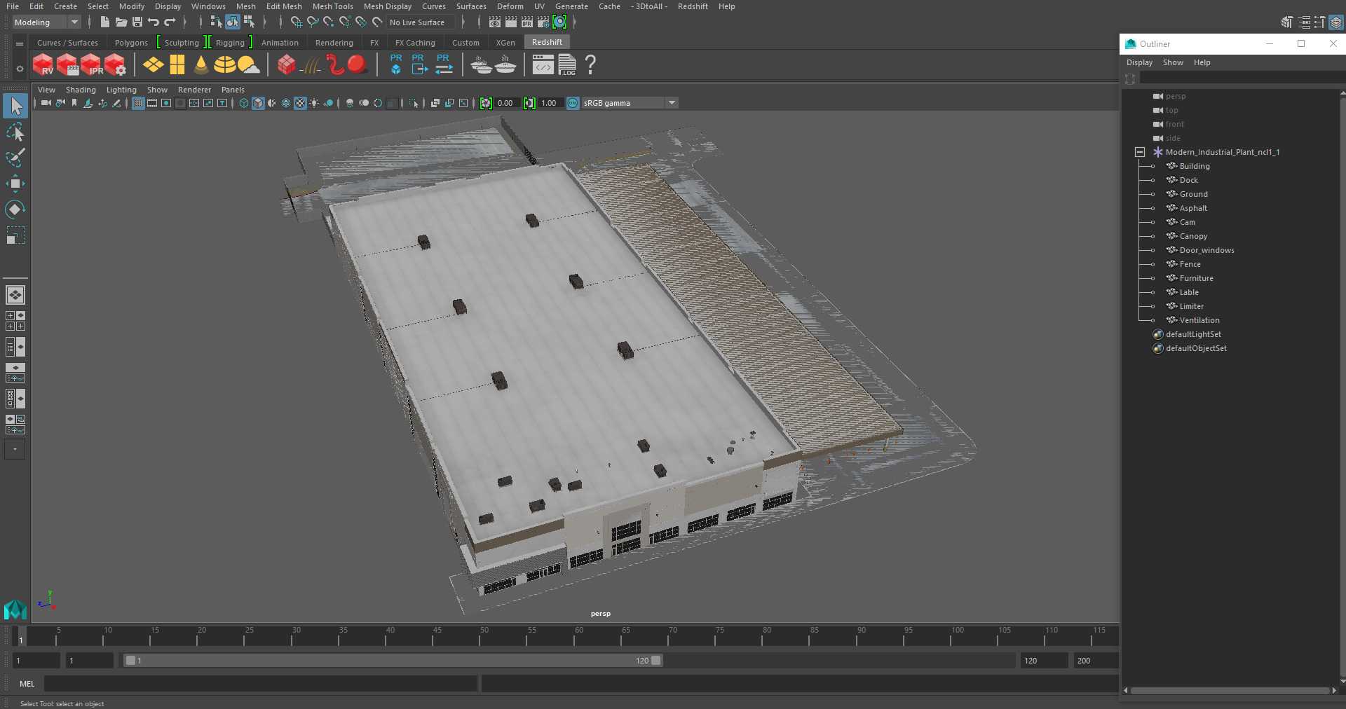 3D Modern Industrial Plant model