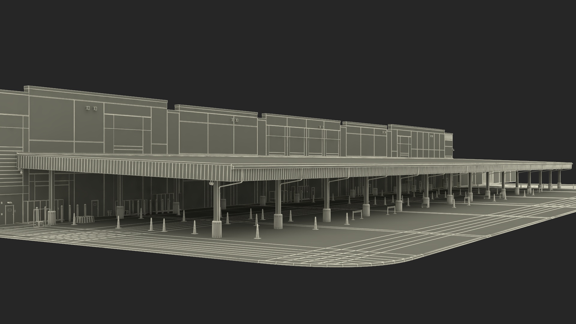 3D Modern Industrial Plant model