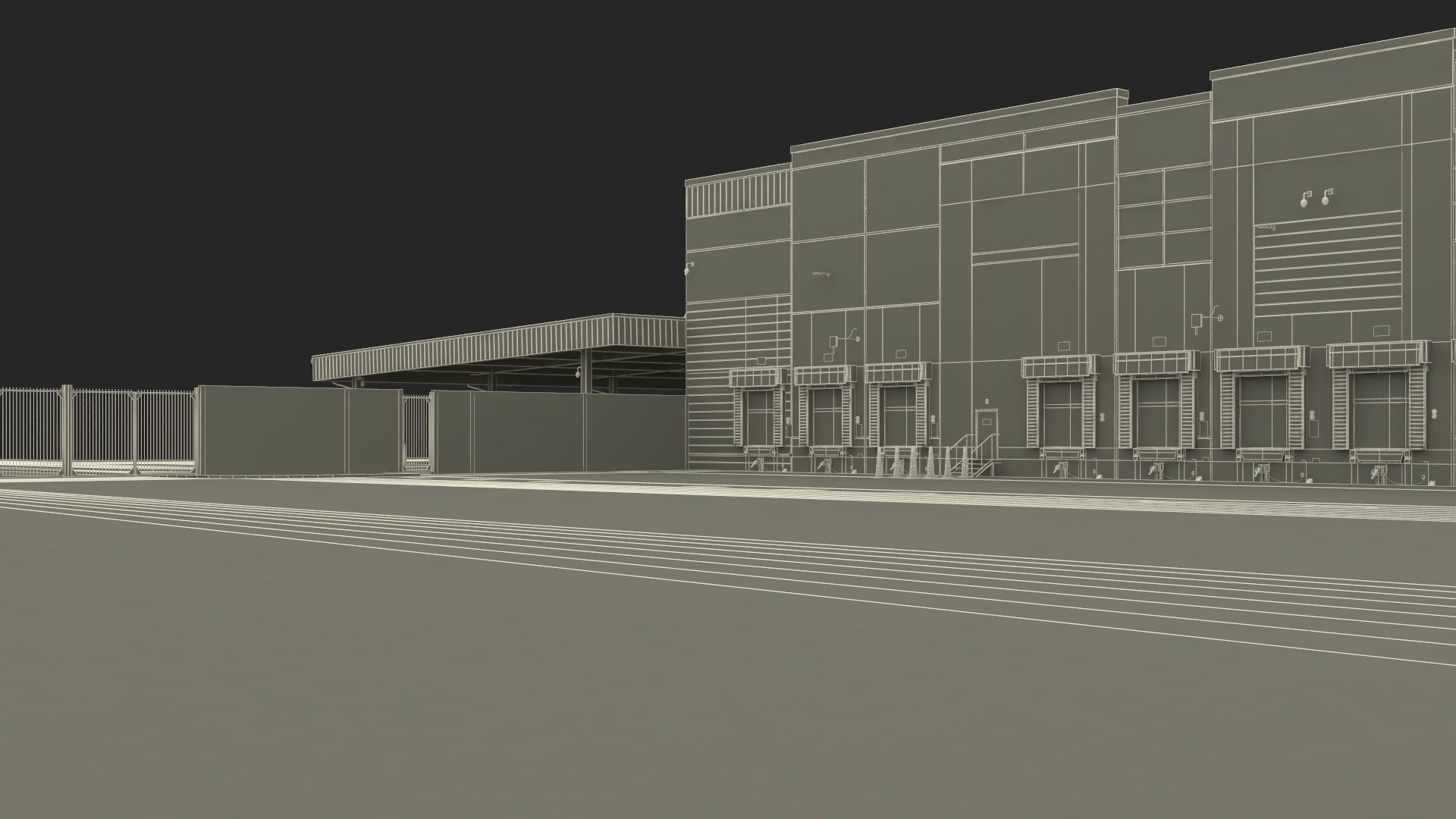 3D Modern Industrial Plant model