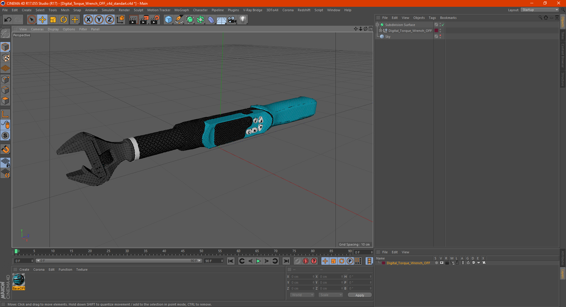 3D model Digital Torque Wrench OFF