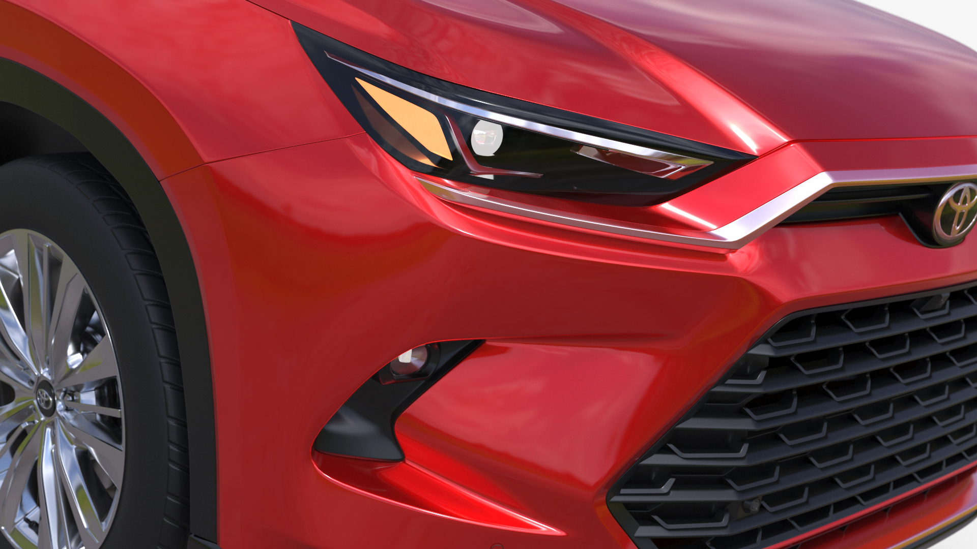 Toyota Grand Highlander 2024 Red 3D