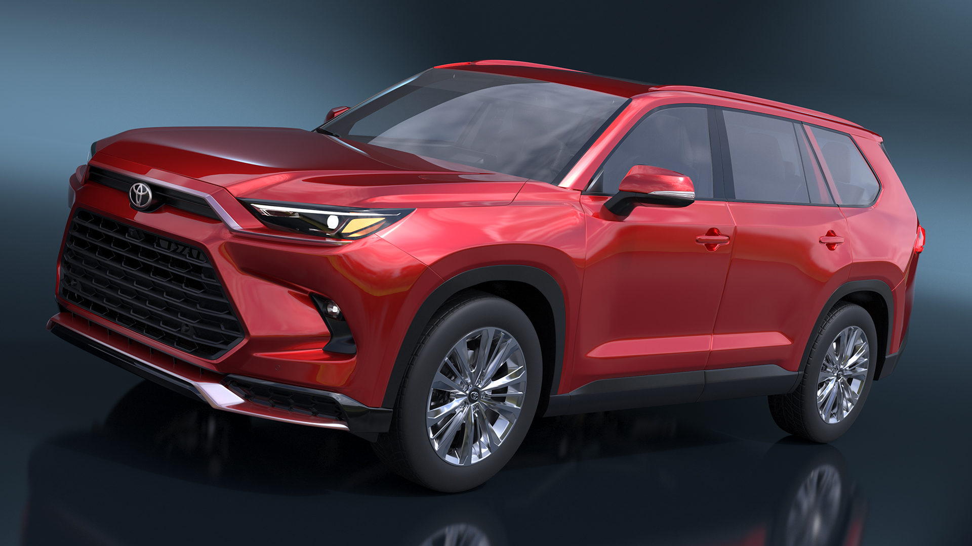 Toyota Grand Highlander 2024 Red 3D