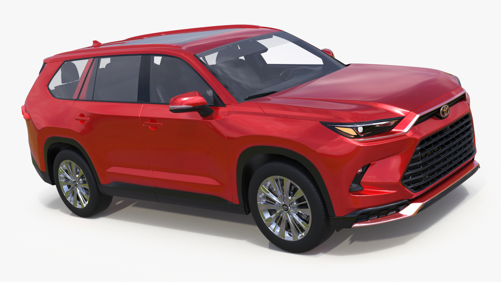 Toyota Grand Highlander 2024 Red 3D