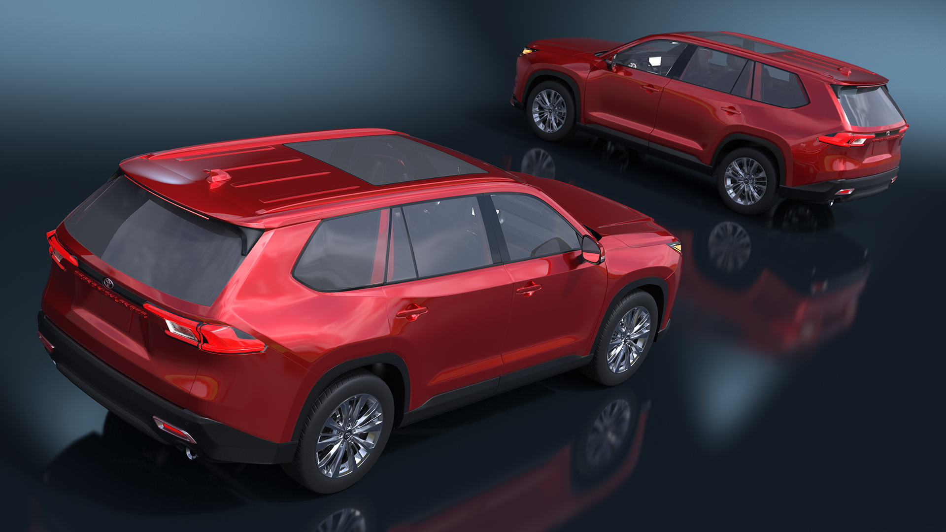 Toyota Grand Highlander 2024 Red 3D