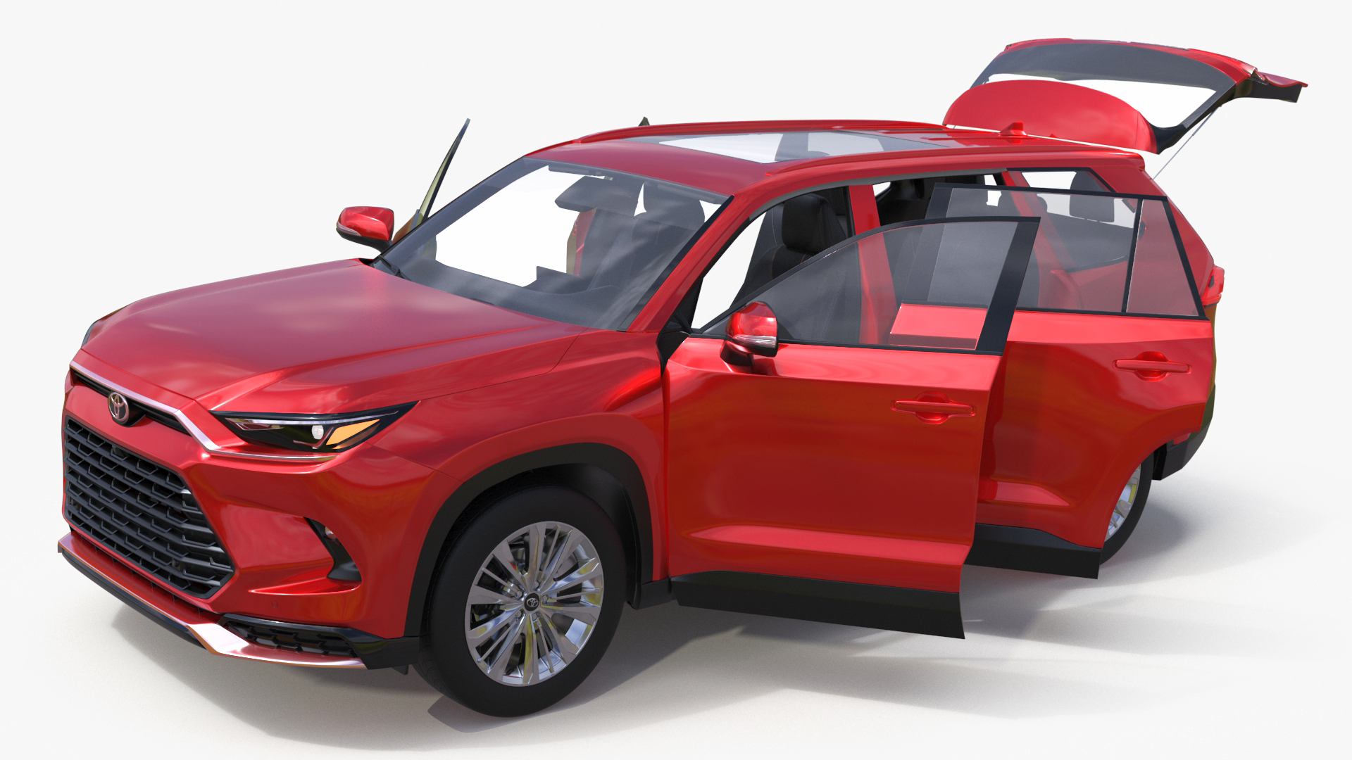 Toyota Grand Highlander 2024 Red 3D